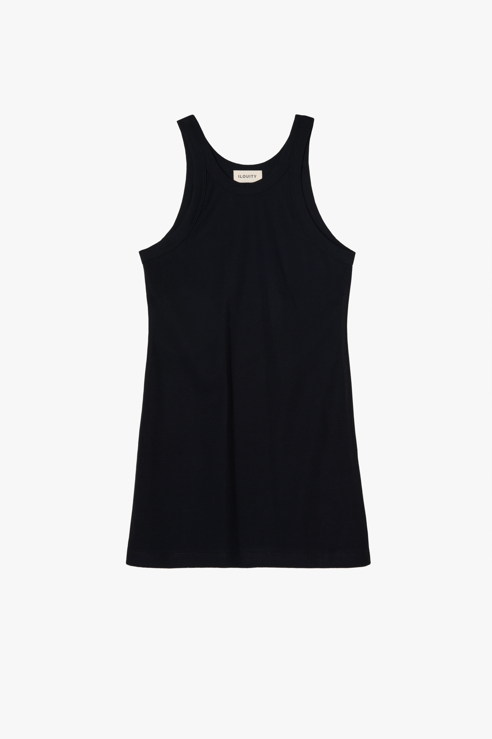 Ribbed Pregnancy Tank (Black/White/Grey Melange) made by Ilouity