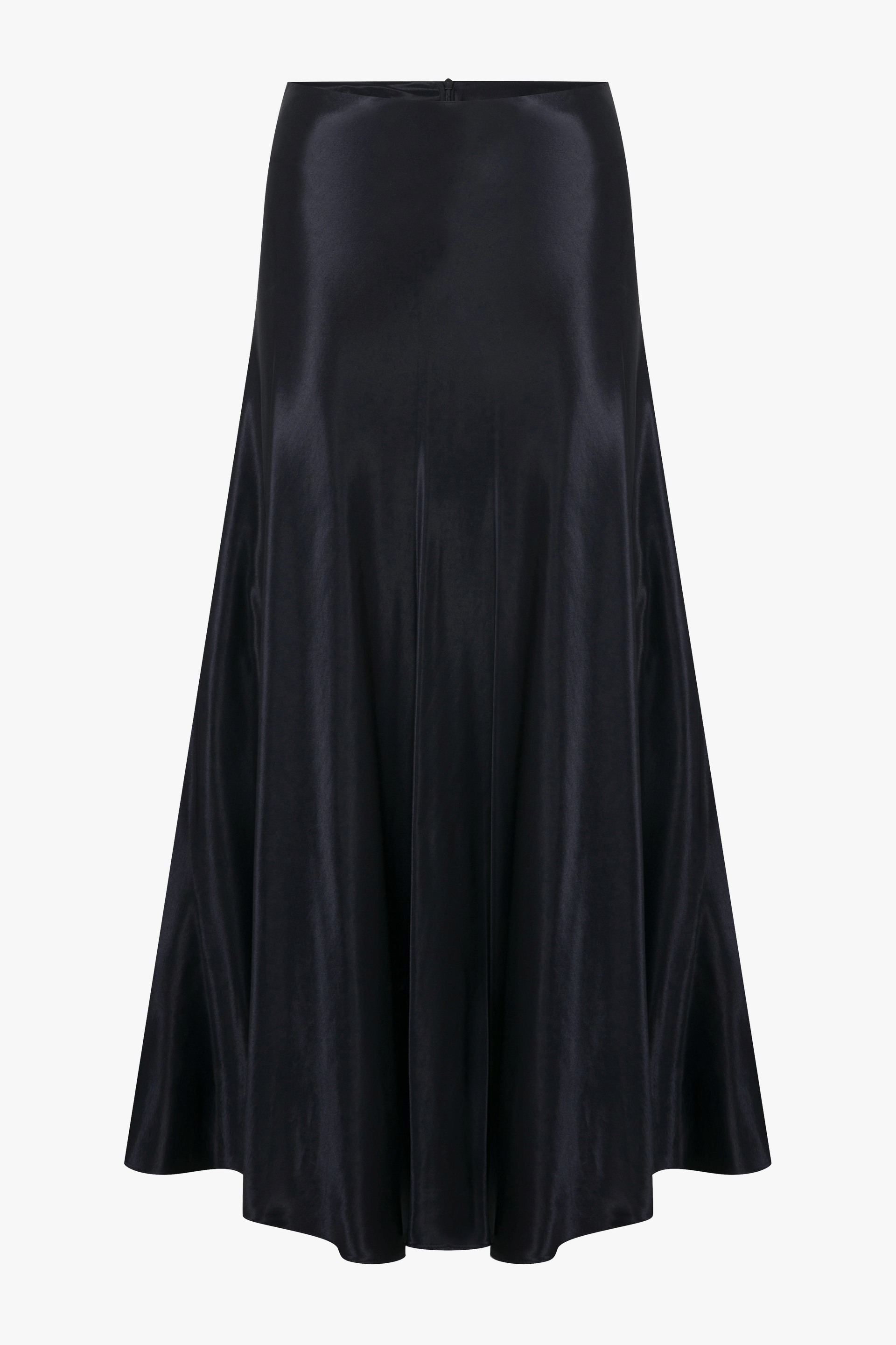 Lia Satin Maxi Skirt in Black made by Nazli Ceren