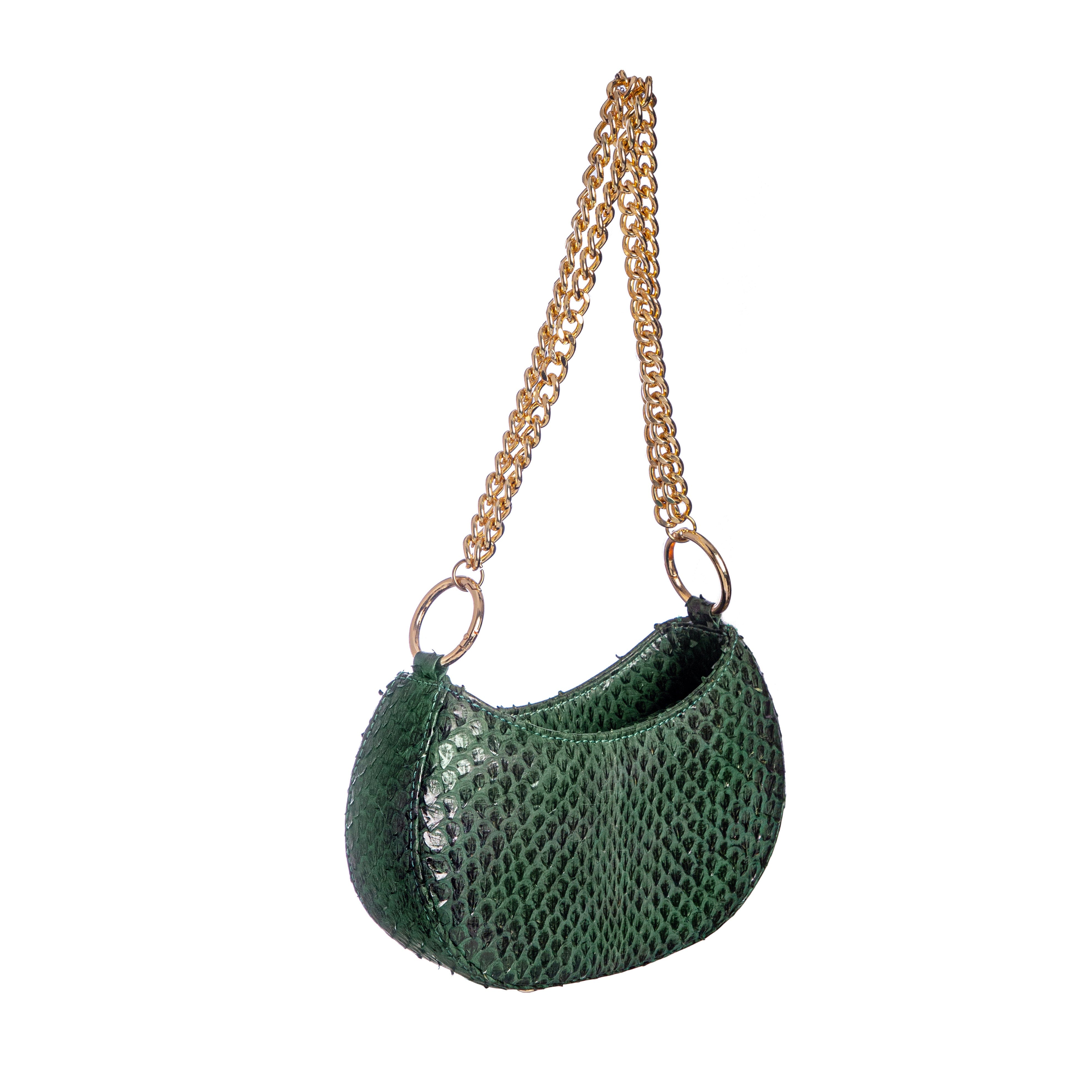 Basita - Dark Green - Hand Bag made by ALIEL