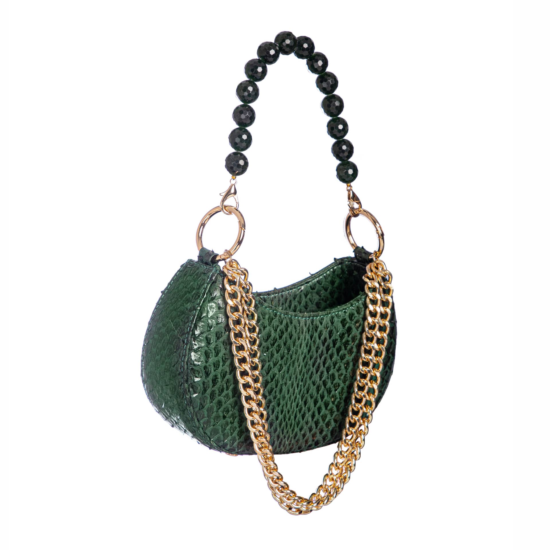 Basita - Dark Green - Hand Bag made by ALIEL