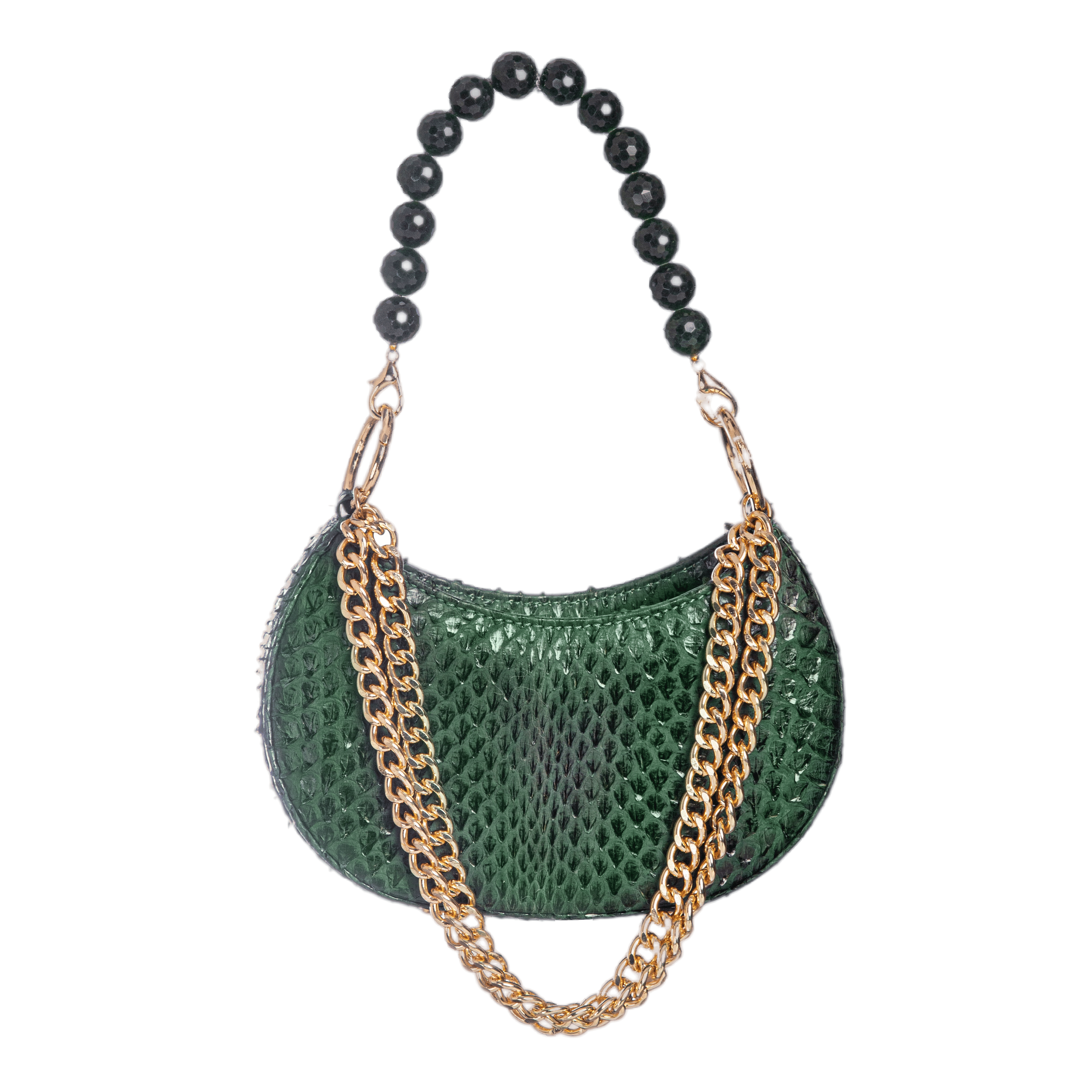 Basita - Dark Green - Hand Bag made by ALIEL