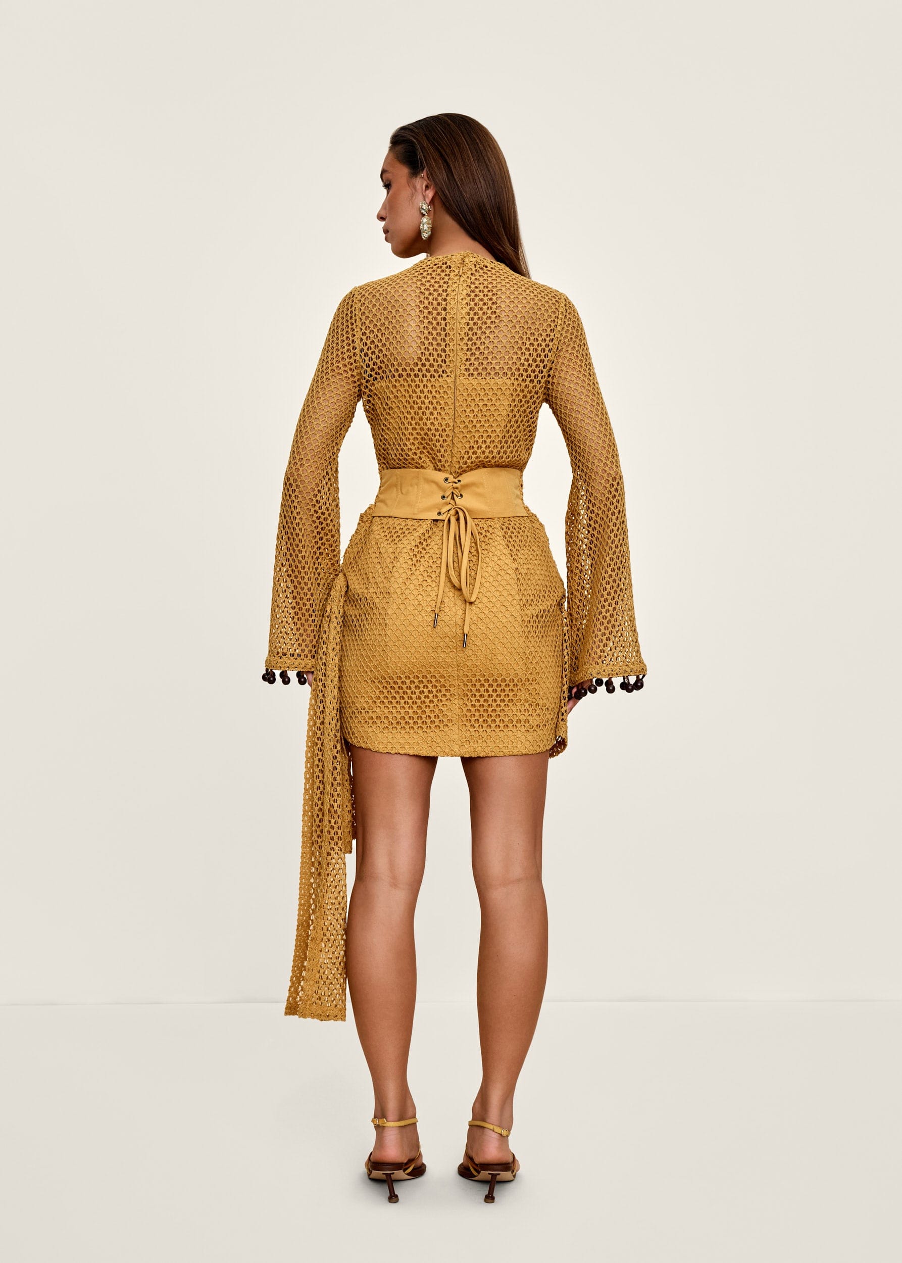 EGU CROCHET DRESS - MUSTARD made by Andrea Iyamah