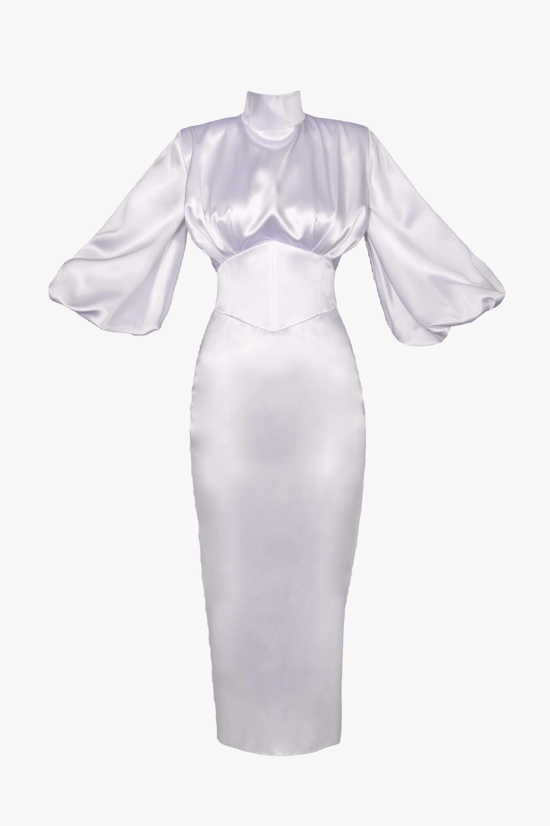 All about EVE SILK DRESS in White made by Vestiaire d'un Oiseau Libre
