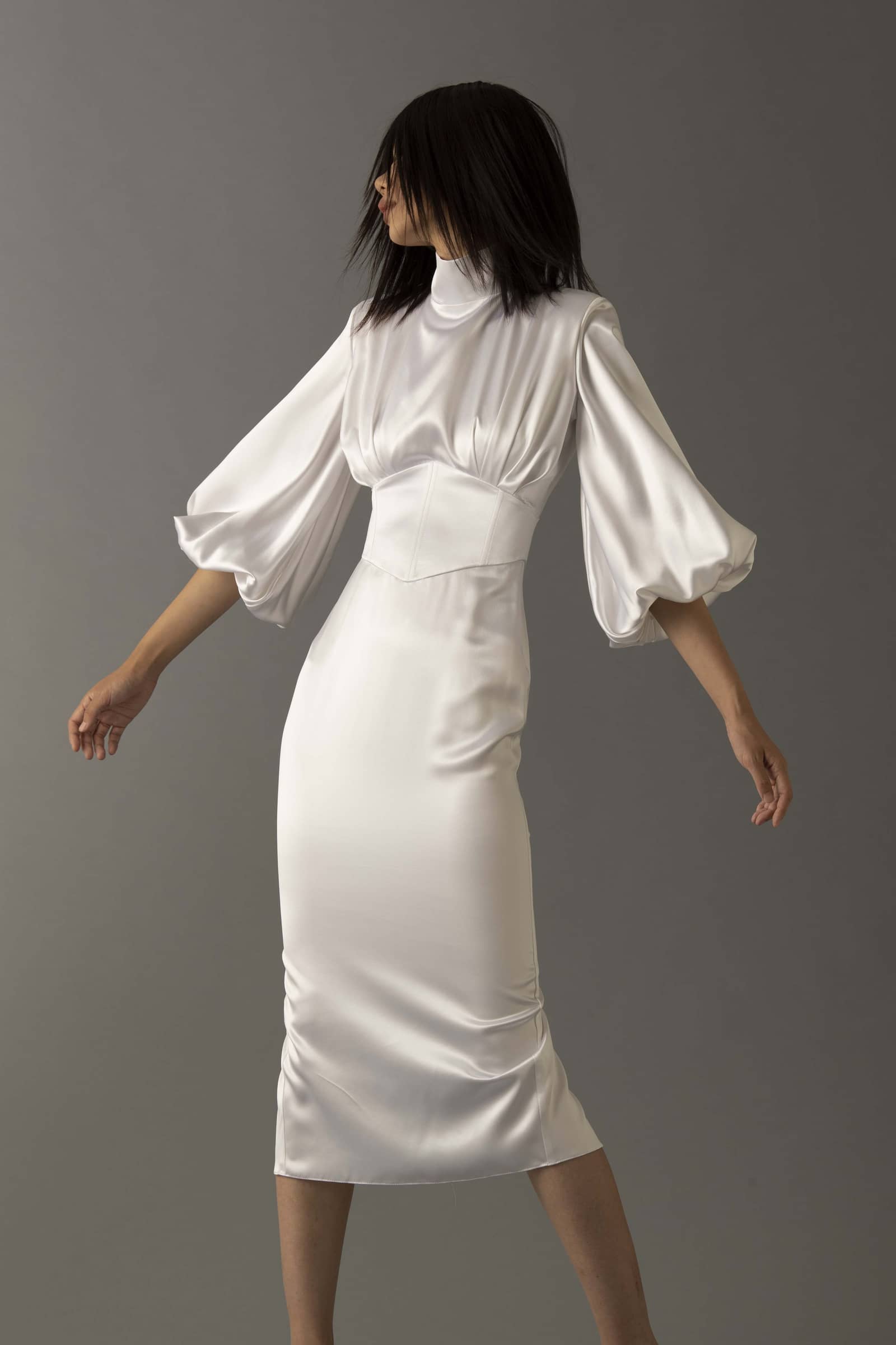 All about EVE SILK DRESS in White made by Vestiaire d'un Oiseau Libre