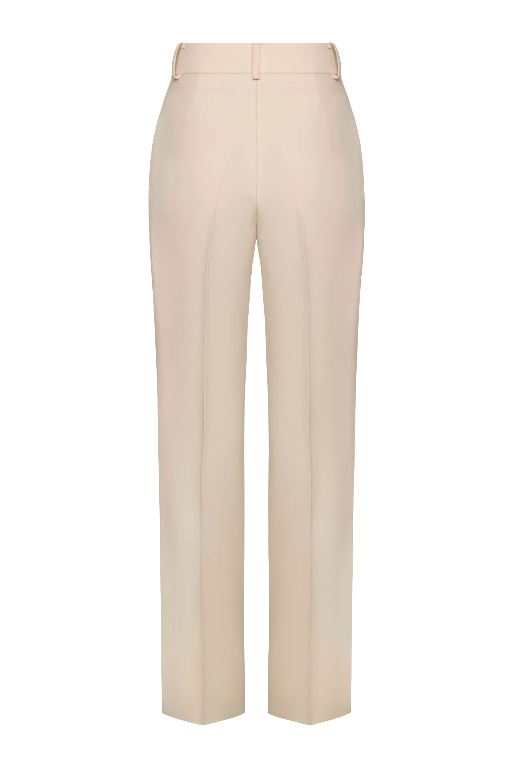 Fuzzy details straight leg trousers made by Maria Kokhia