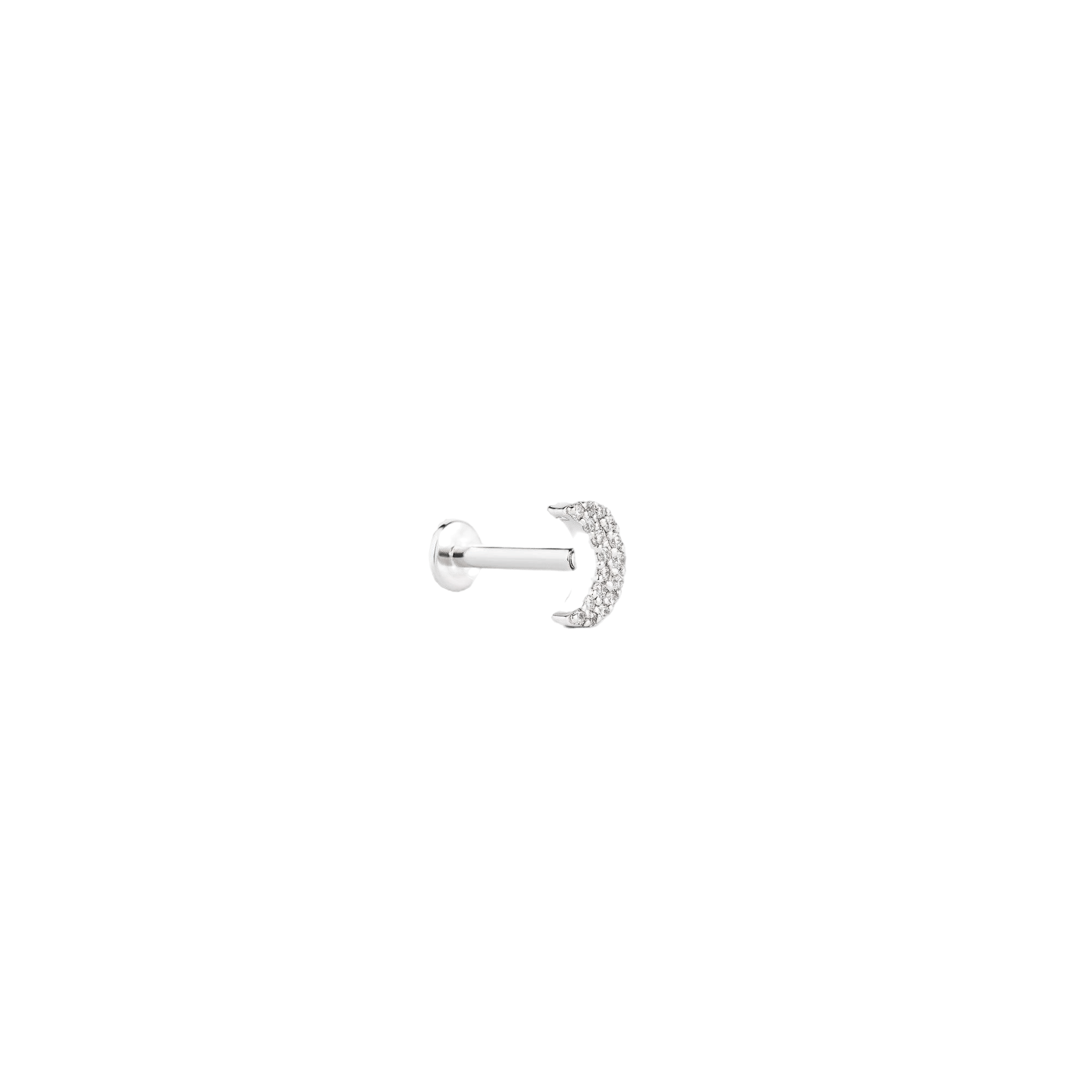 LUNA LABRET - WHITE DIAMOND & WHITE GOLD made by ENNUI