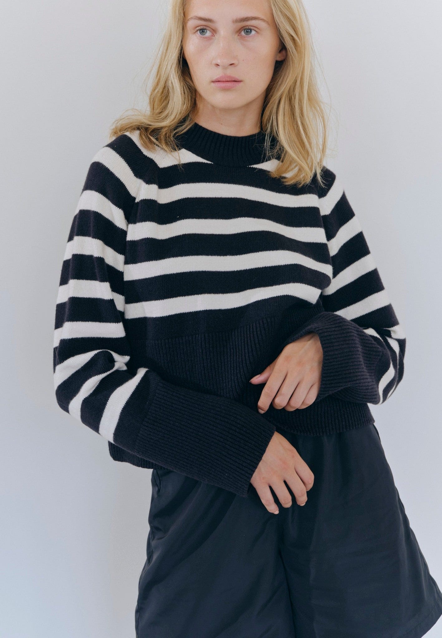 Liam Knit blouse - Black & white made by HERSKIND