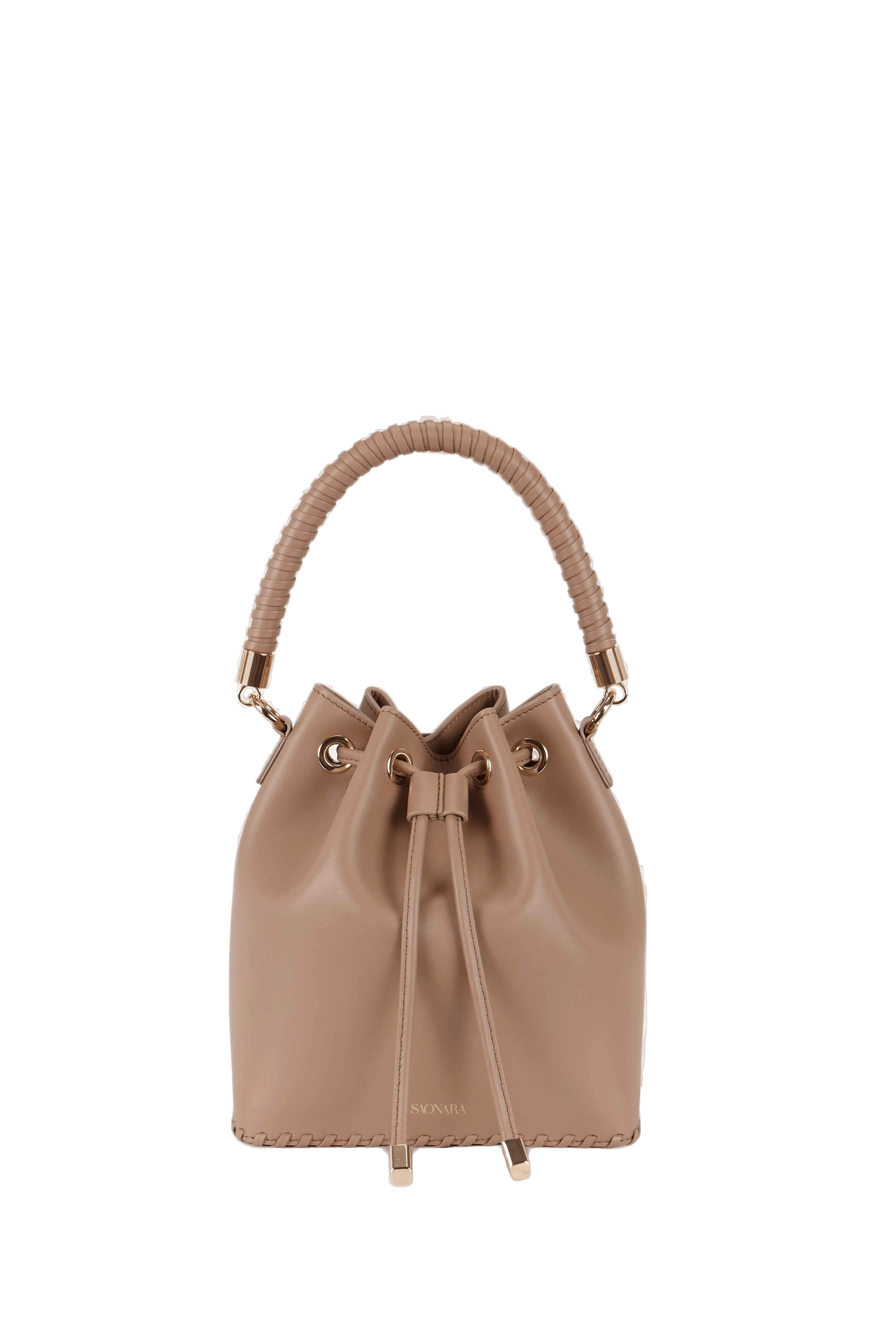 SAONARA MOCHA LEATHER BUCKET made by Saonara