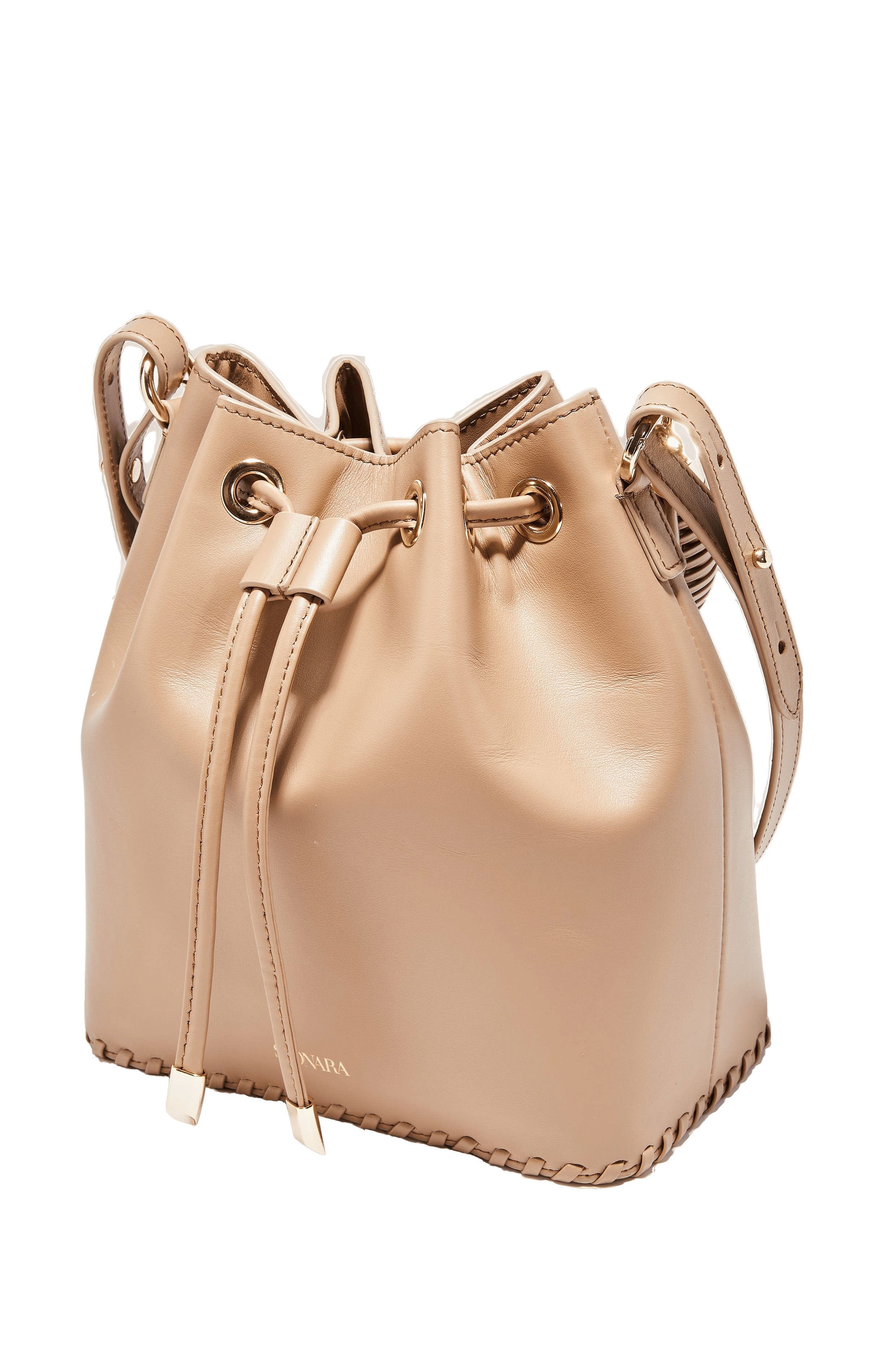 SAONARA MOCHA LEATHER BUCKET made by Saonara