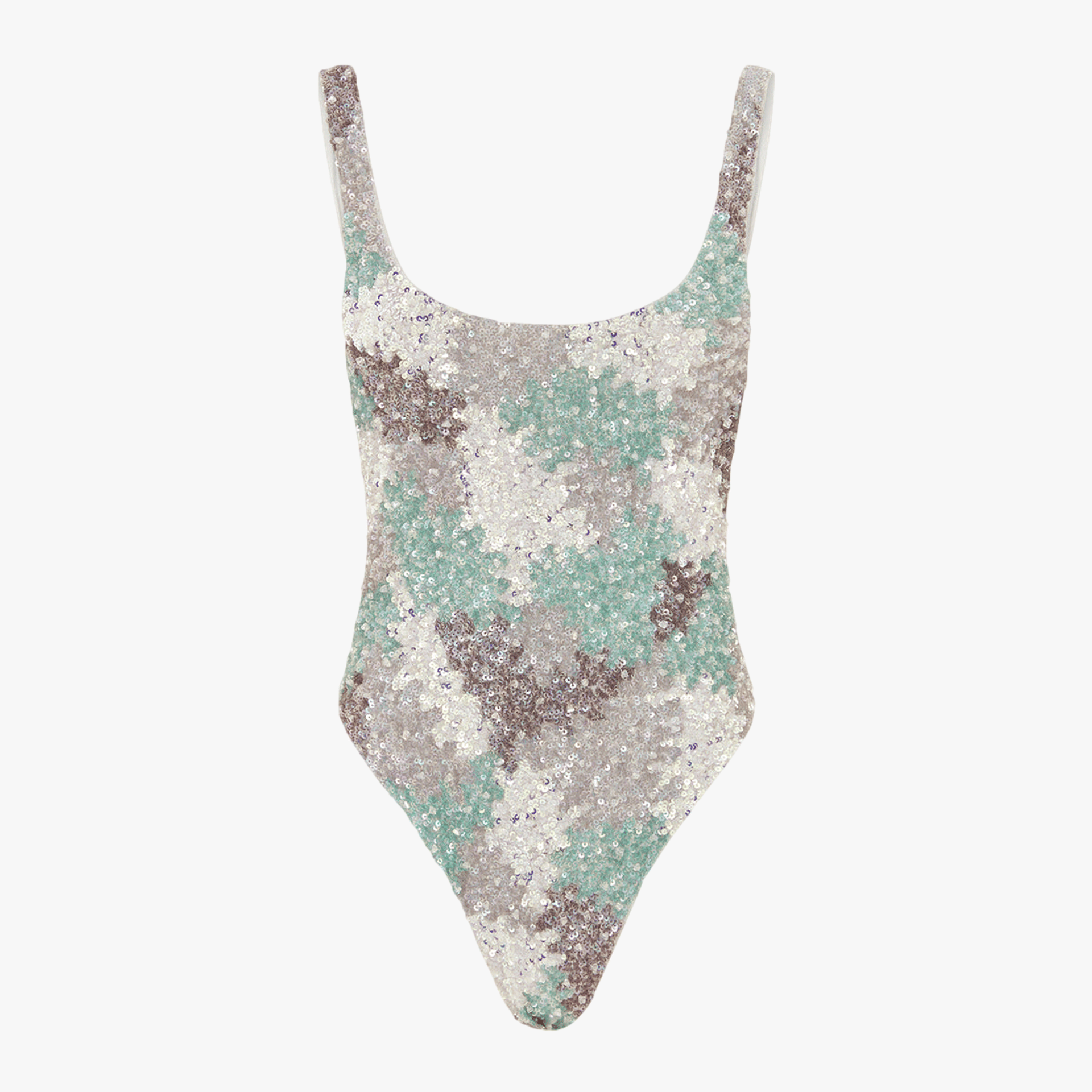 Leilani Power Mesh Tonal Sequin Swimsuit in Multi color made by Oceanus Swimwear