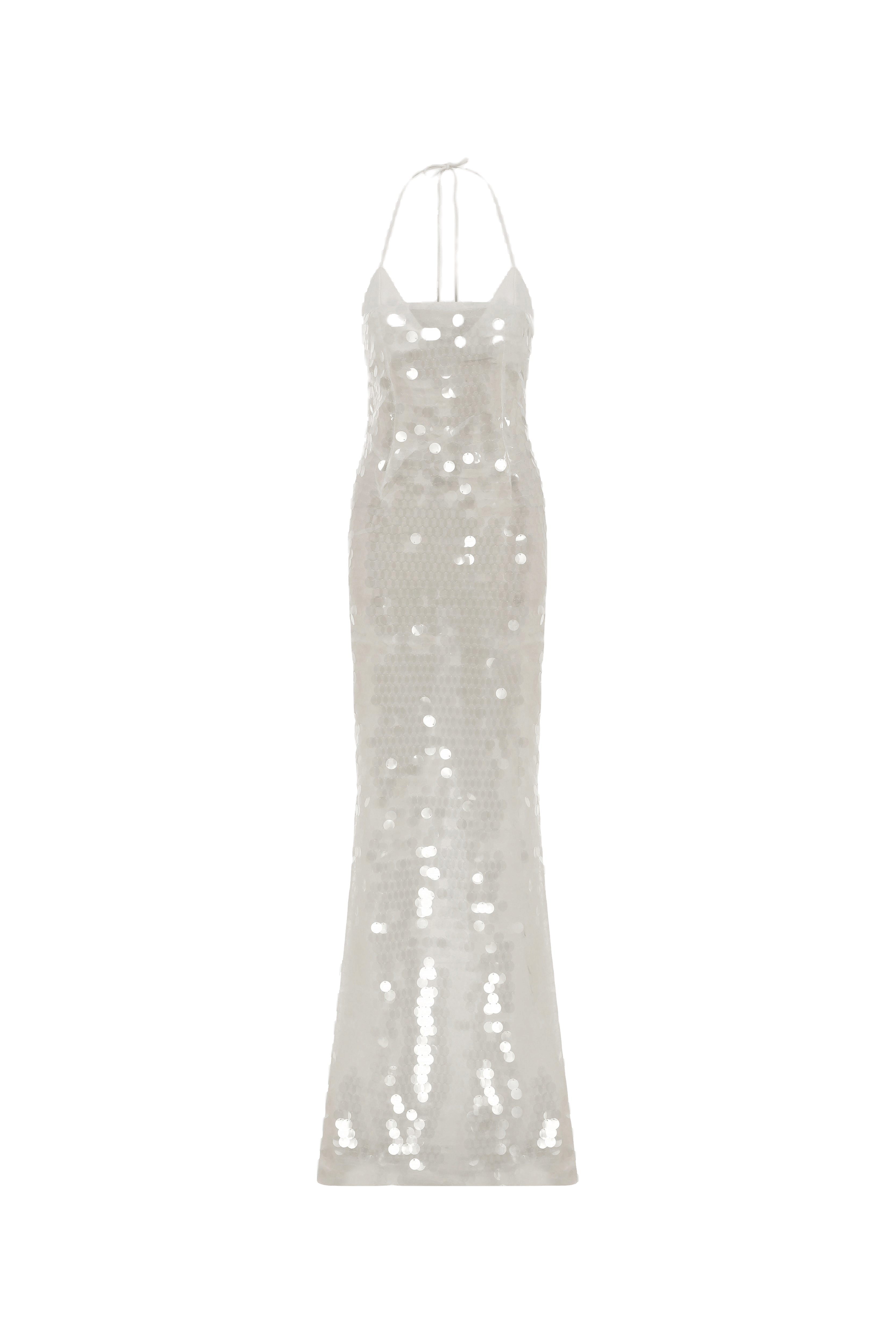 WINSLET - Strapless maxi dress with bikini top in Silver made by ILA