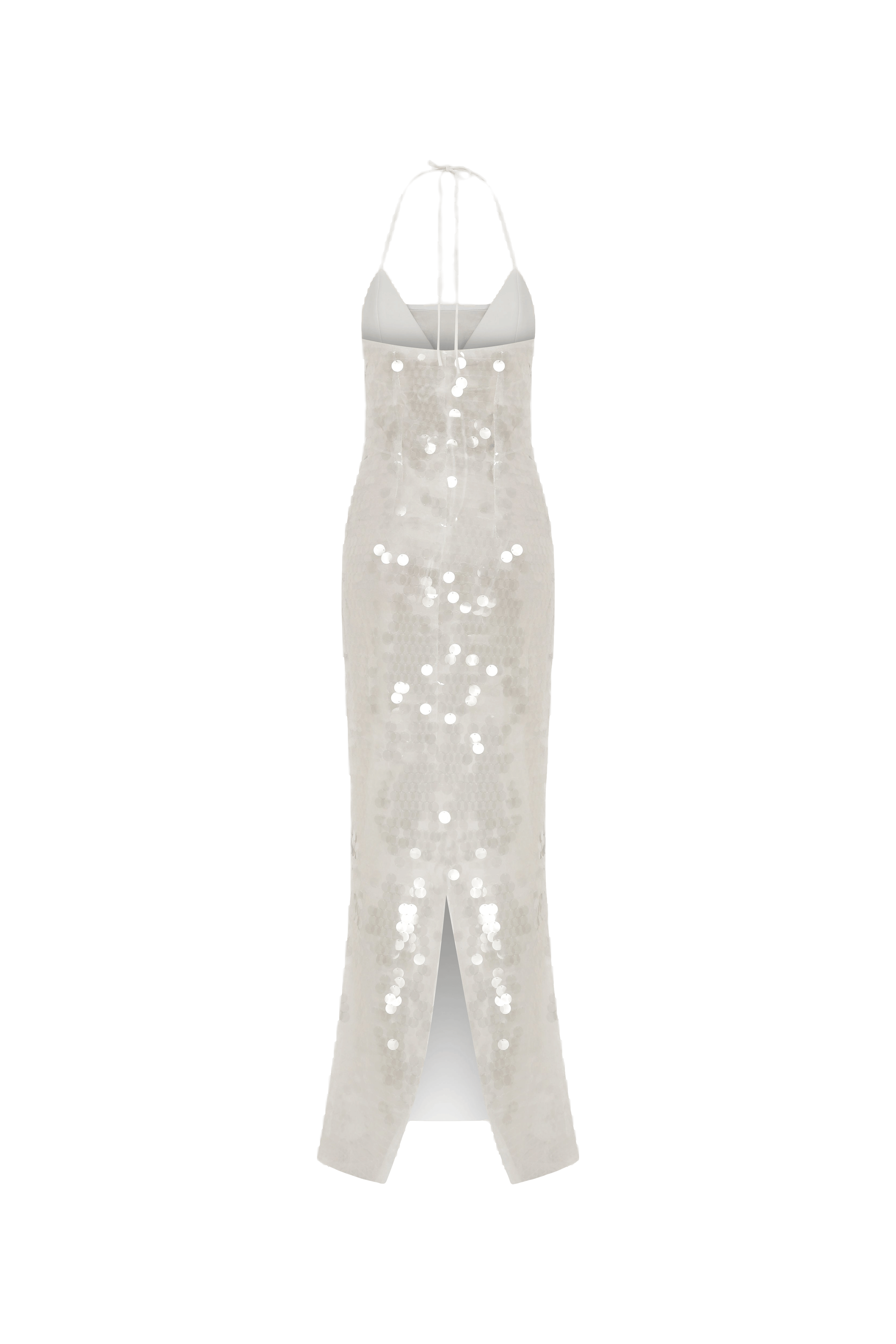 WINSLET - Strapless maxi dress with bikini top in Silver made by ILA