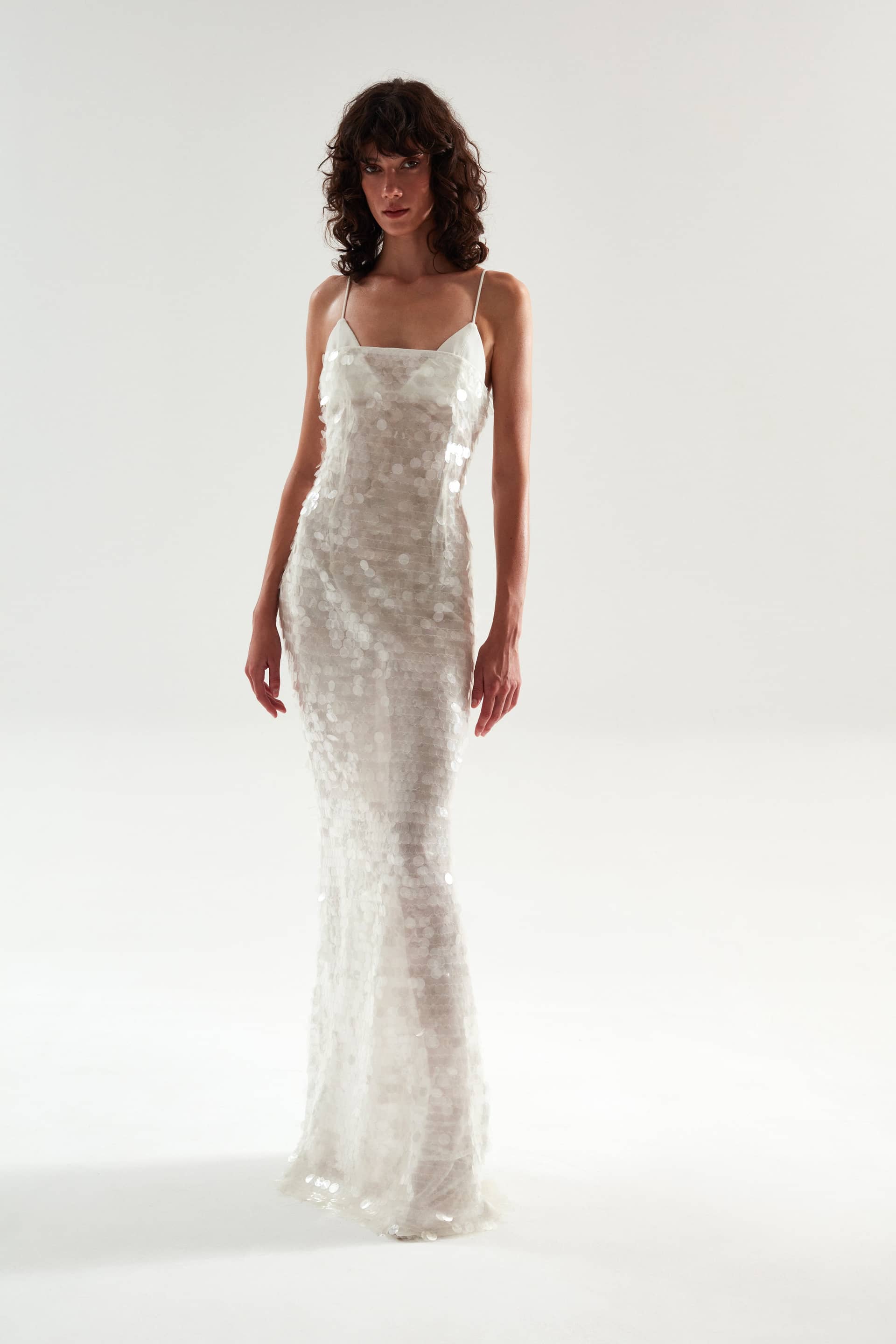 WINSLET - Strapless maxi dress with bikini top in Silver made by ILA