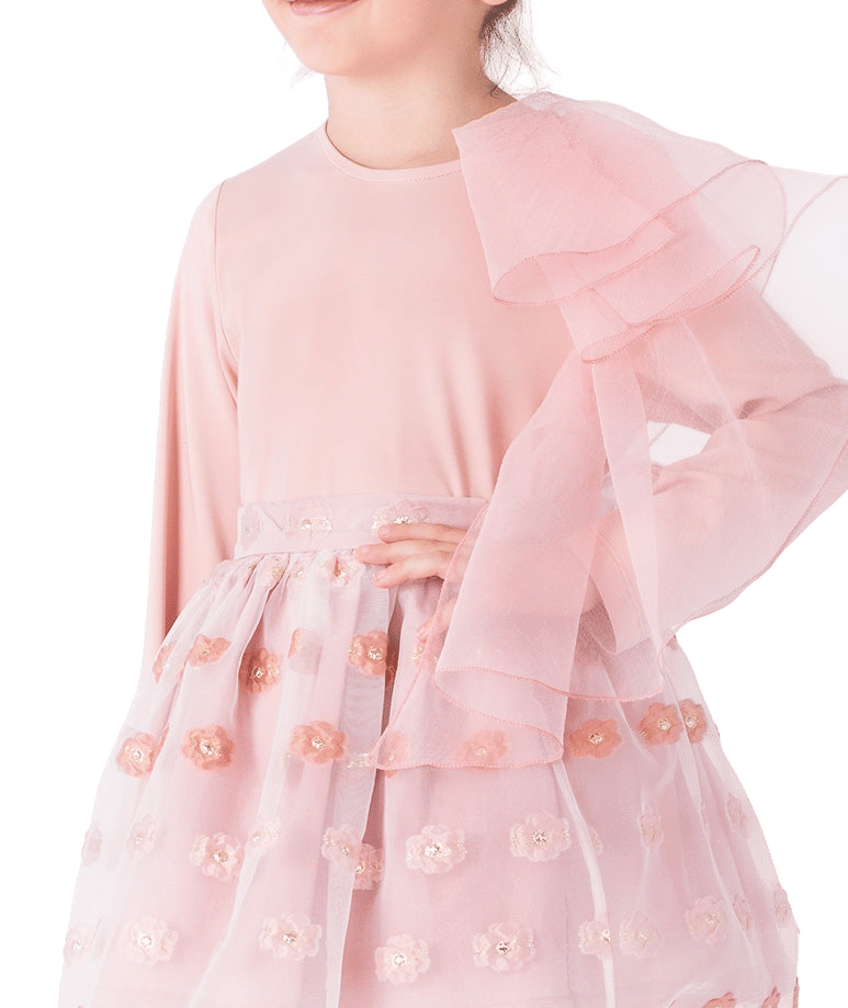 Tulle Ruffles Girls Outfit | 2 Pieces made by Mama Luma