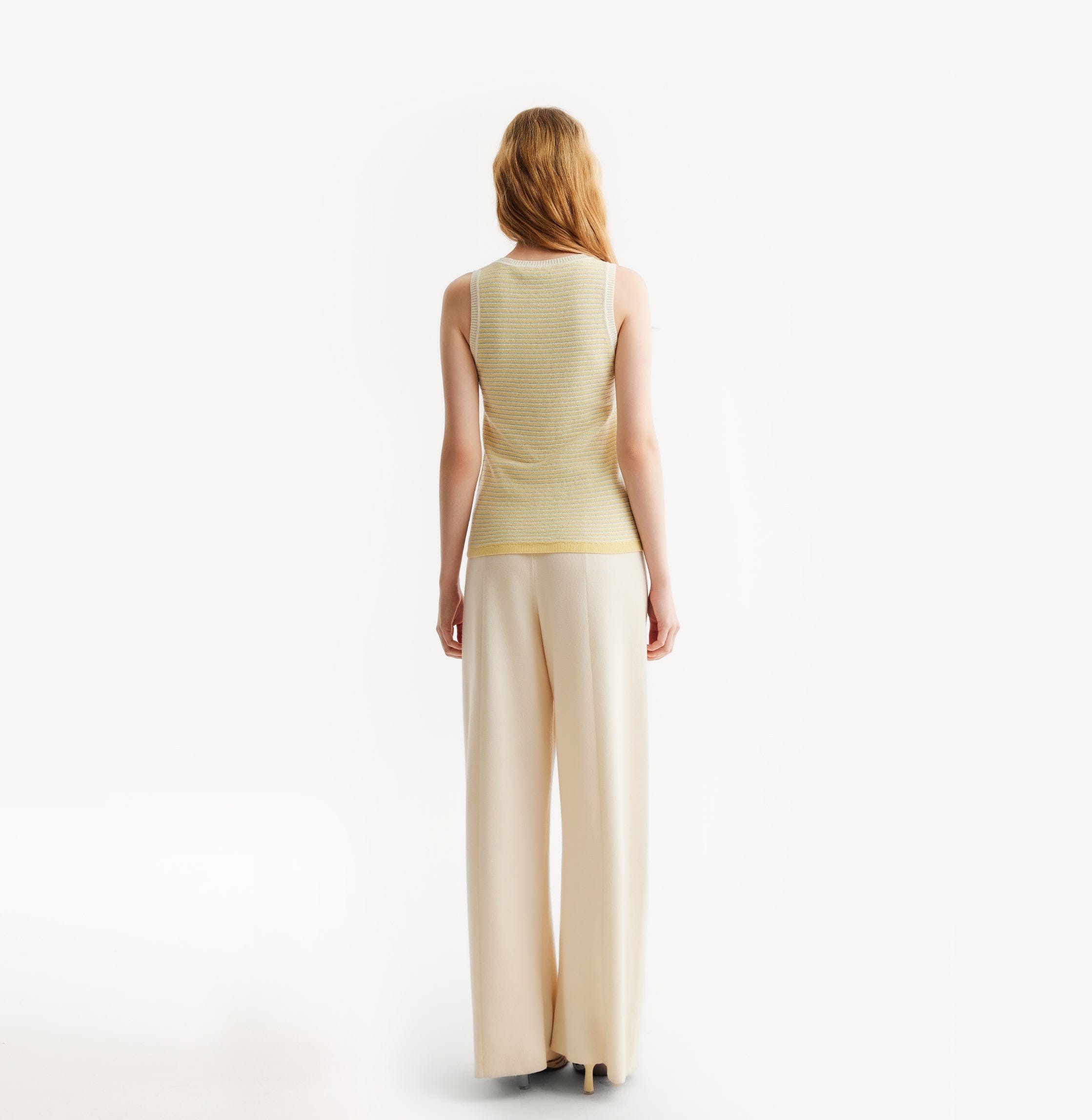 MULTICOLOR STRIPED U-NECK VEST made by CRUSH Collection