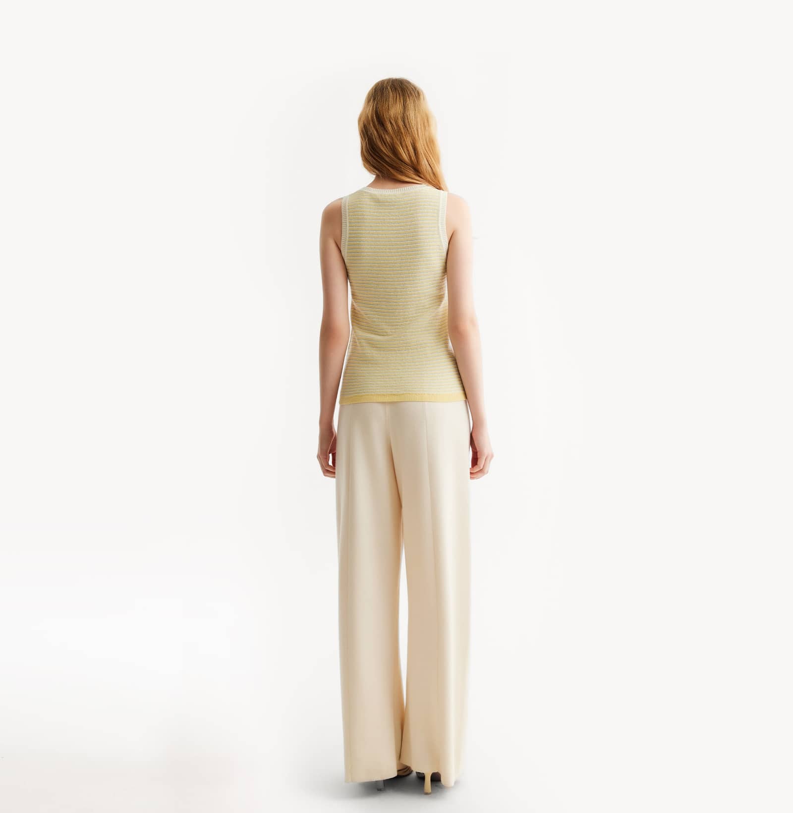 MULTICOLOR STRIPED U-NECK VEST made by CRUSH Collection