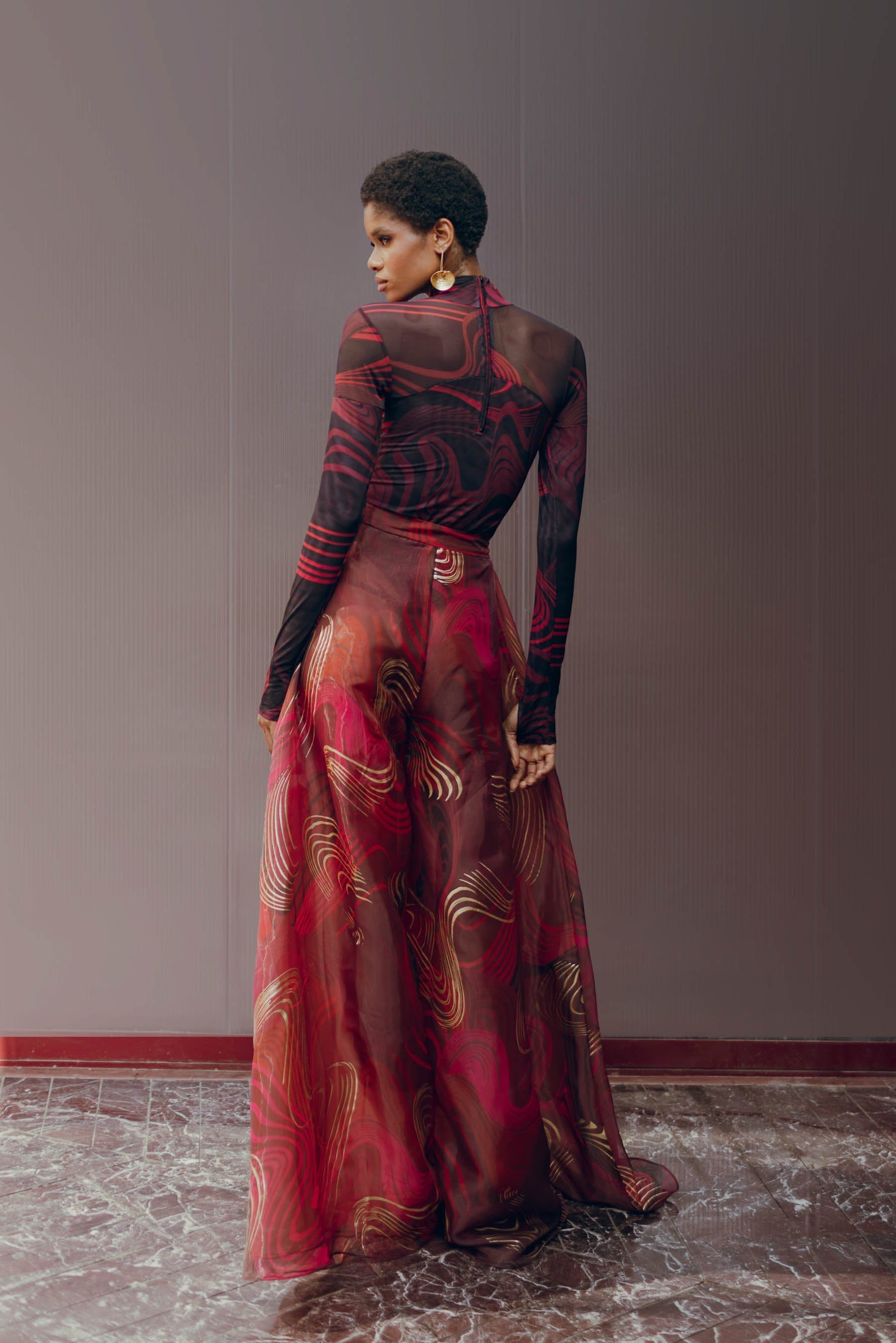 ORO PANTS - CORDA FOIL PRINT made by Andrea Iyamah