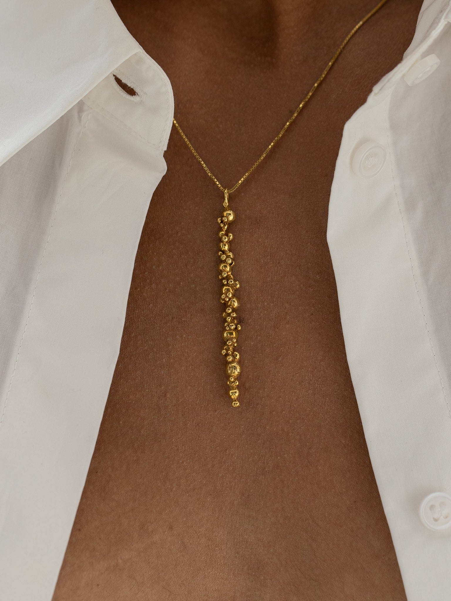 Céleste Deux Necklace Gold in Gold made by Eva Remenyi