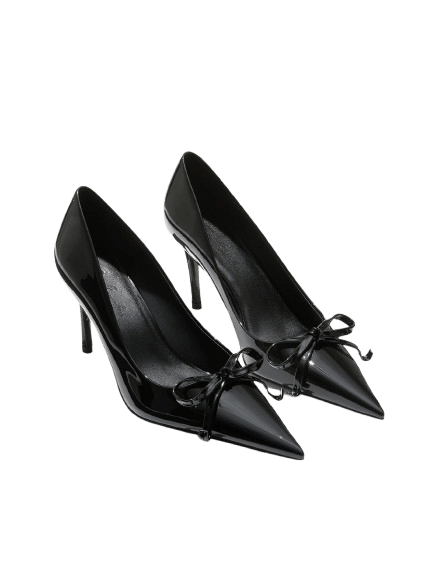 Audrina Bow Heels (Black) made by Nana Jacqueline