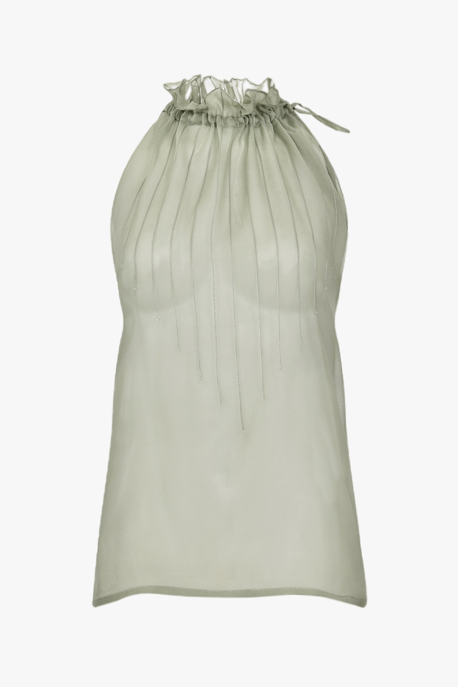 Hilo 100% Chiffon Top in Green made by Francesca Miranda