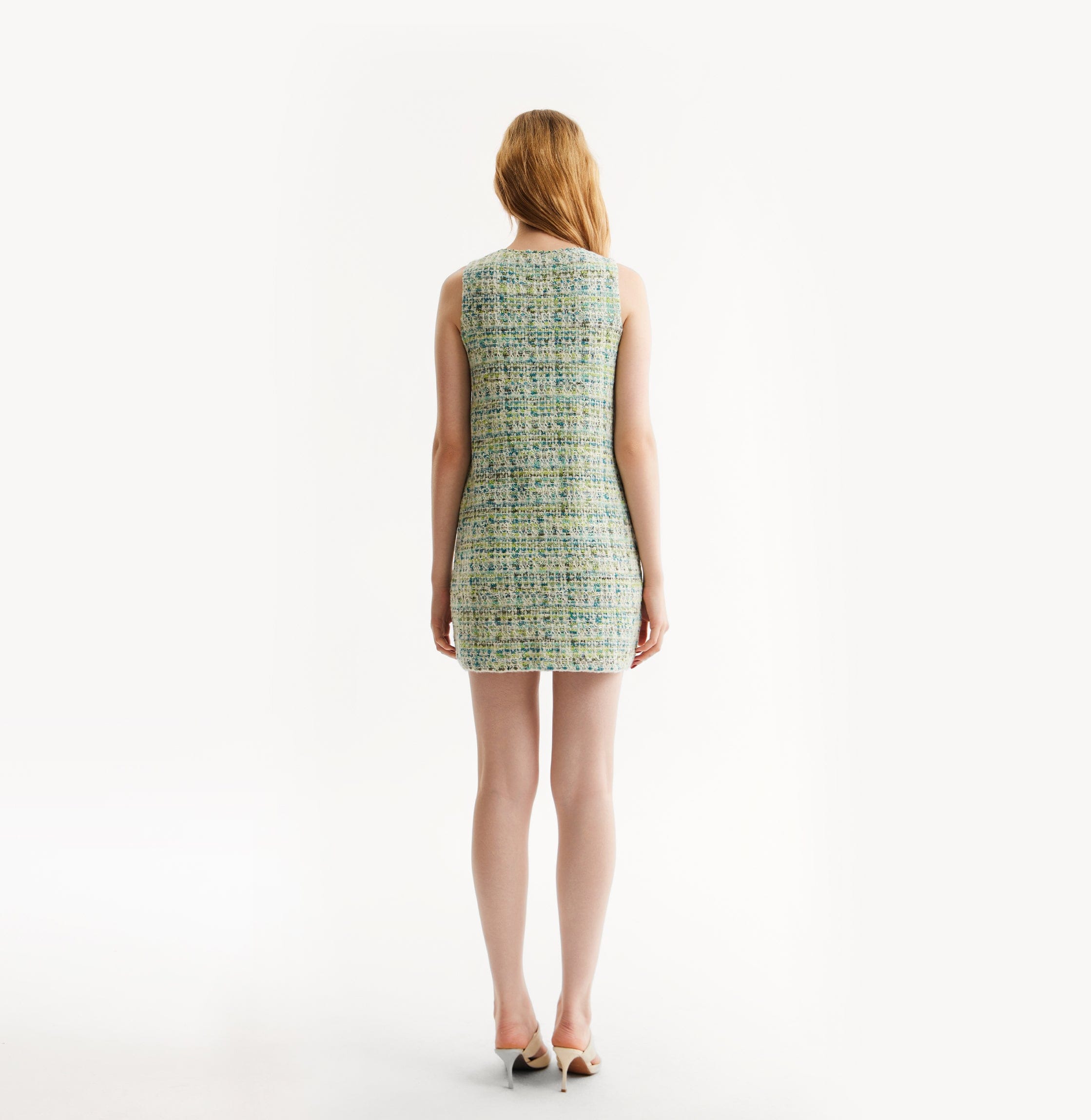 CHECK TWEED VEST DRESS made by CRUSH Collection