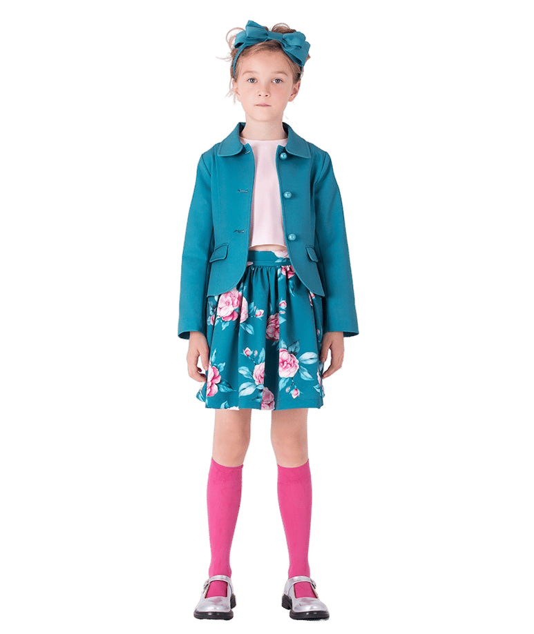 Classic Buttoned Girls Jacket made by Mama Luma