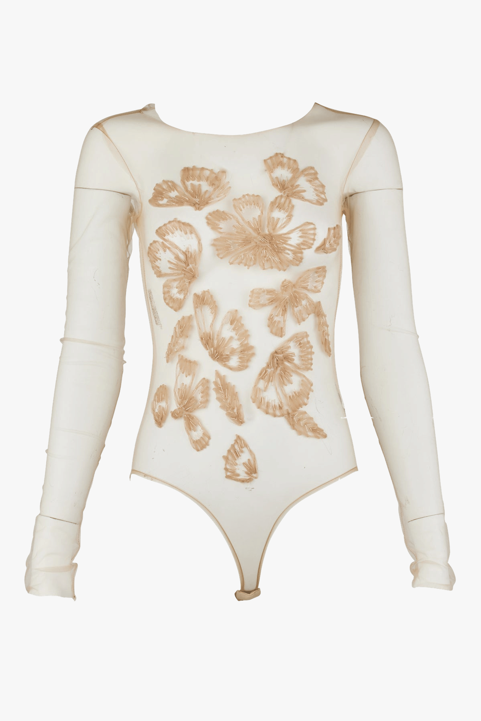 Erden Hand-Embroidered Tulle Body - Nude made by Francesca Miranda