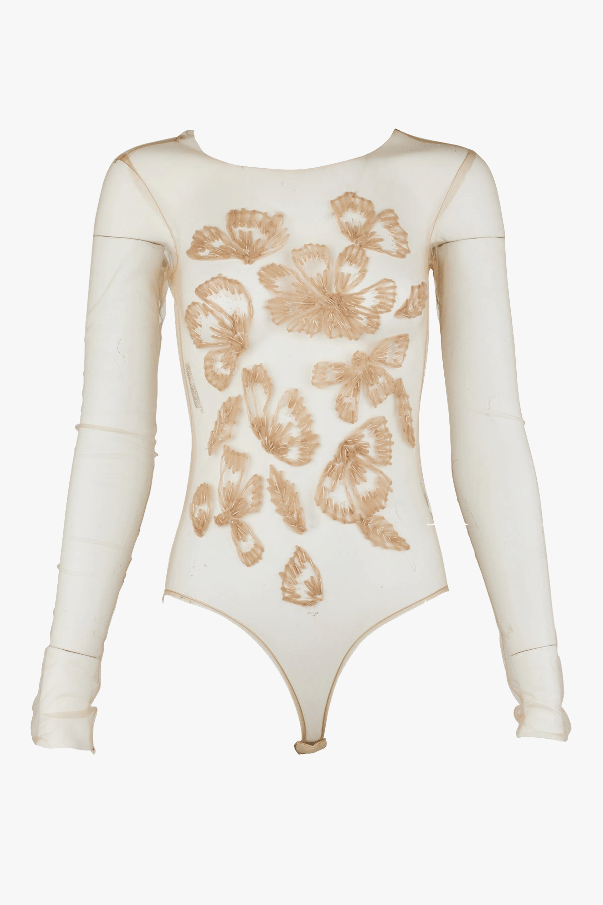 Erden Hand-Embroidered Tulle Body - Nude made by Francesca Miranda