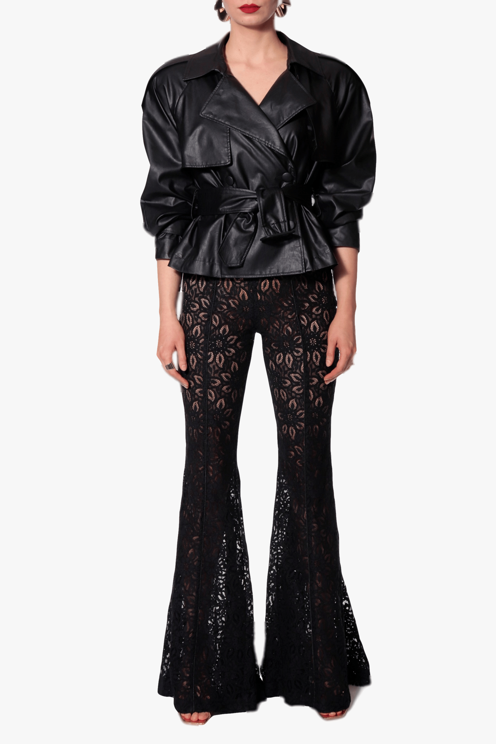 Lace Pants Adley Black made by HALEWSKI