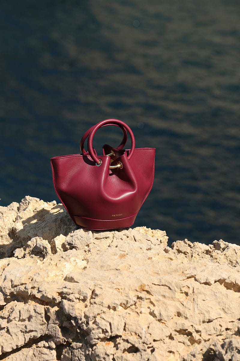 SAONARA MINI BERRY LEATHER BAG made by Saonara