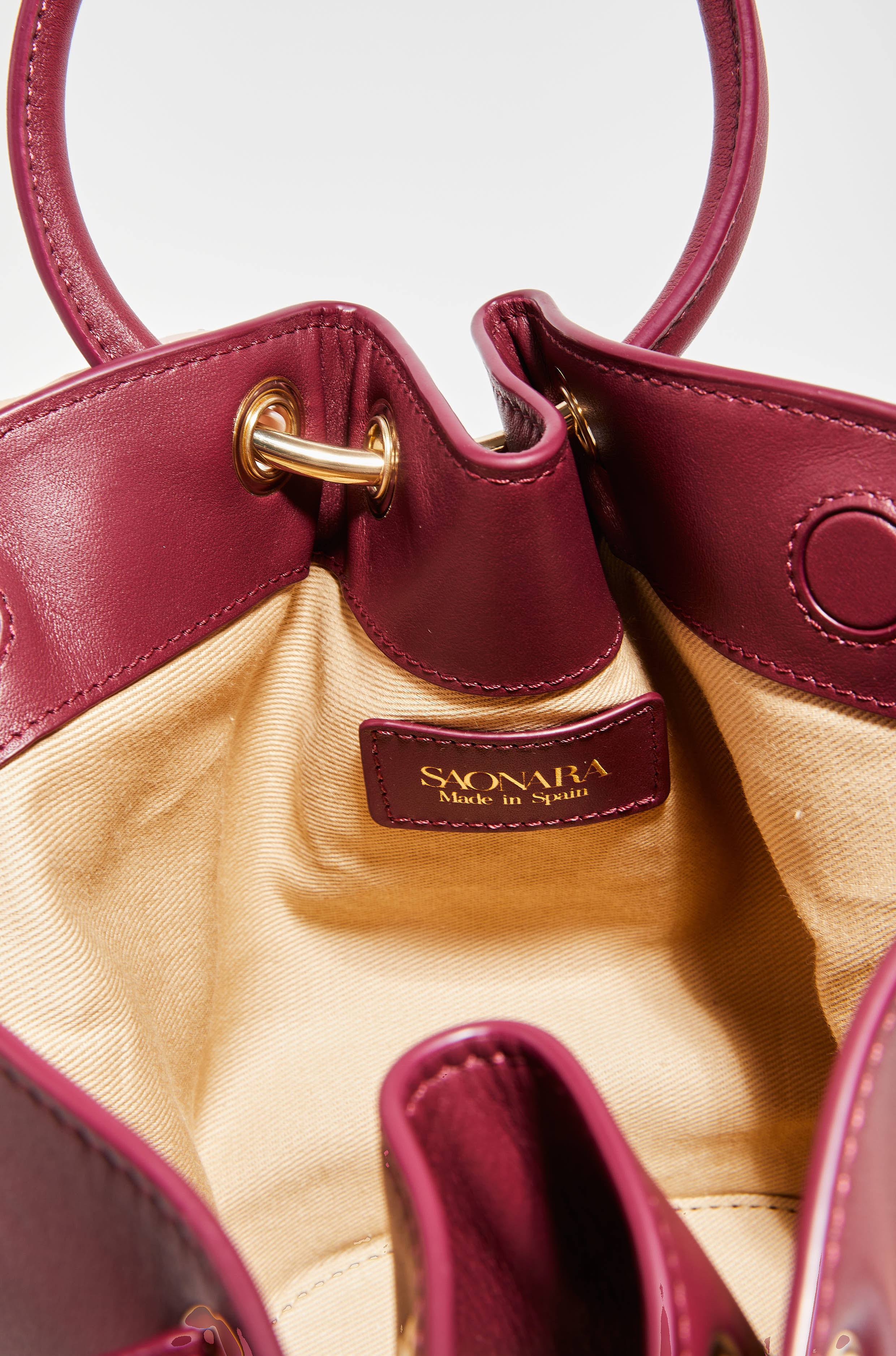 SAONARA MINI BERRY LEATHER BAG made by Saonara