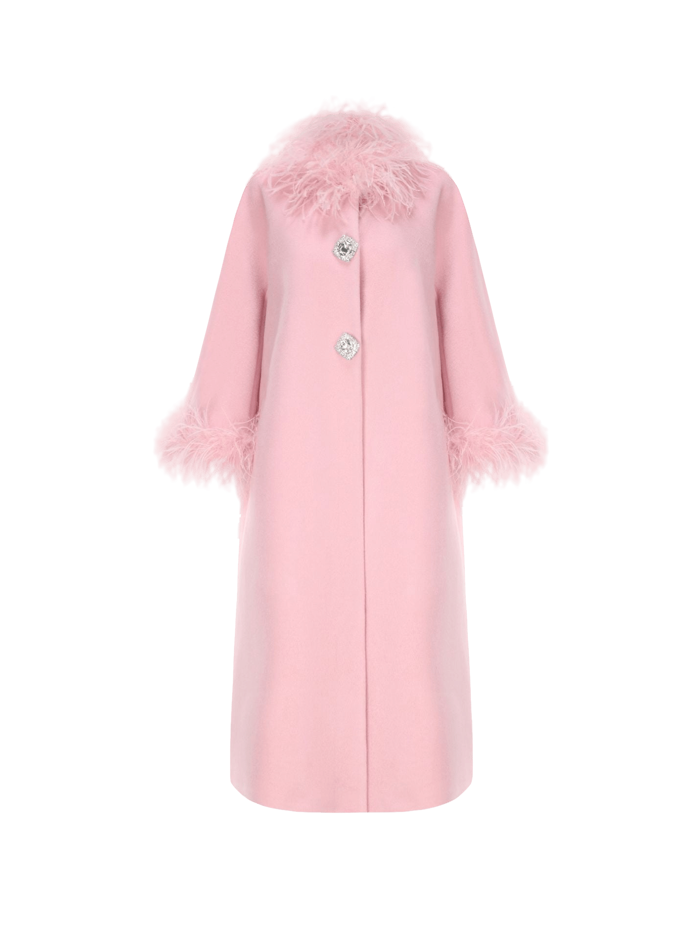 Nina Feather Coat (Pink) made by Nana Jacqueline
