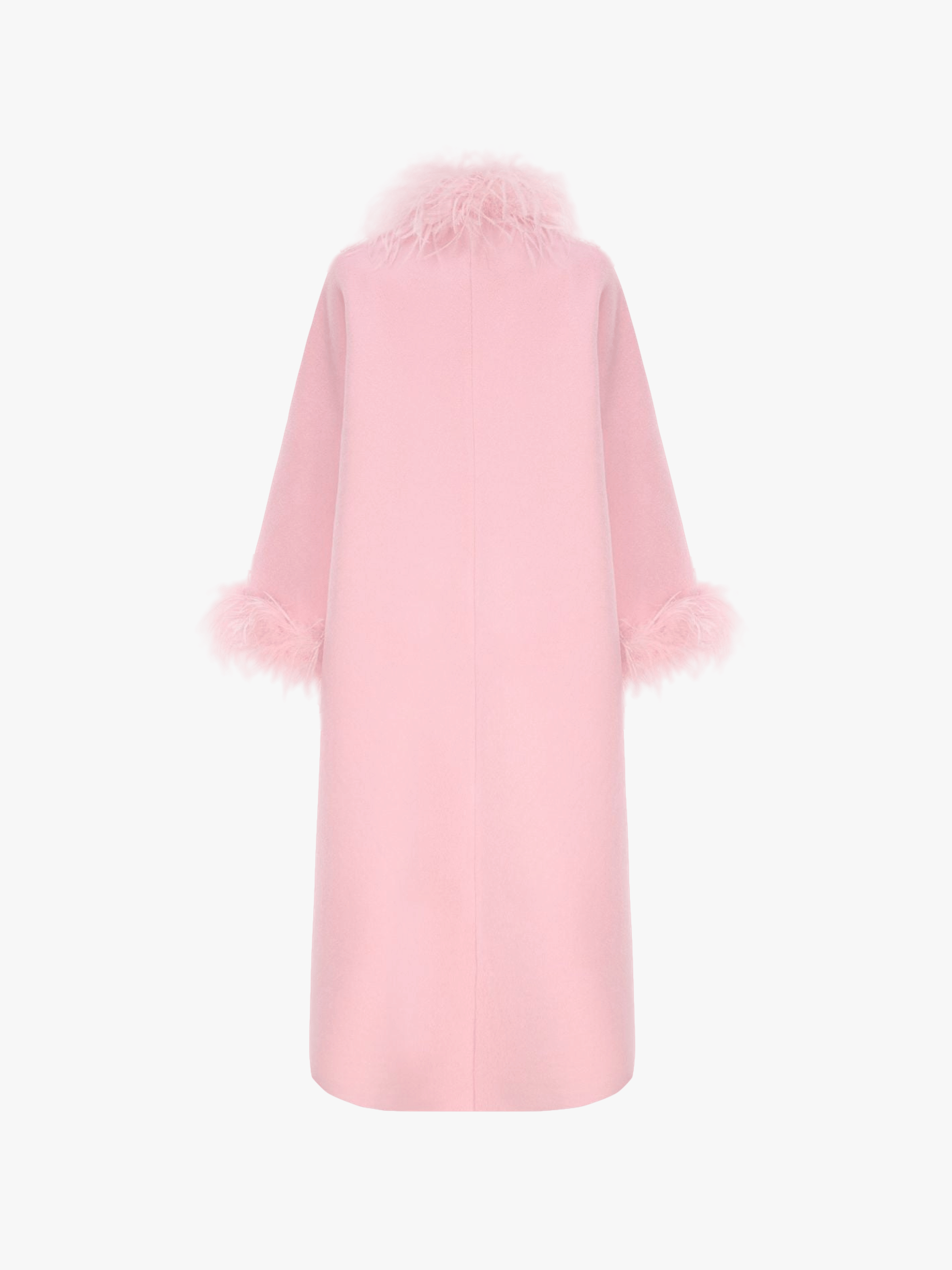 Nina Feather Coat (Pink) made by Nana Jacqueline
