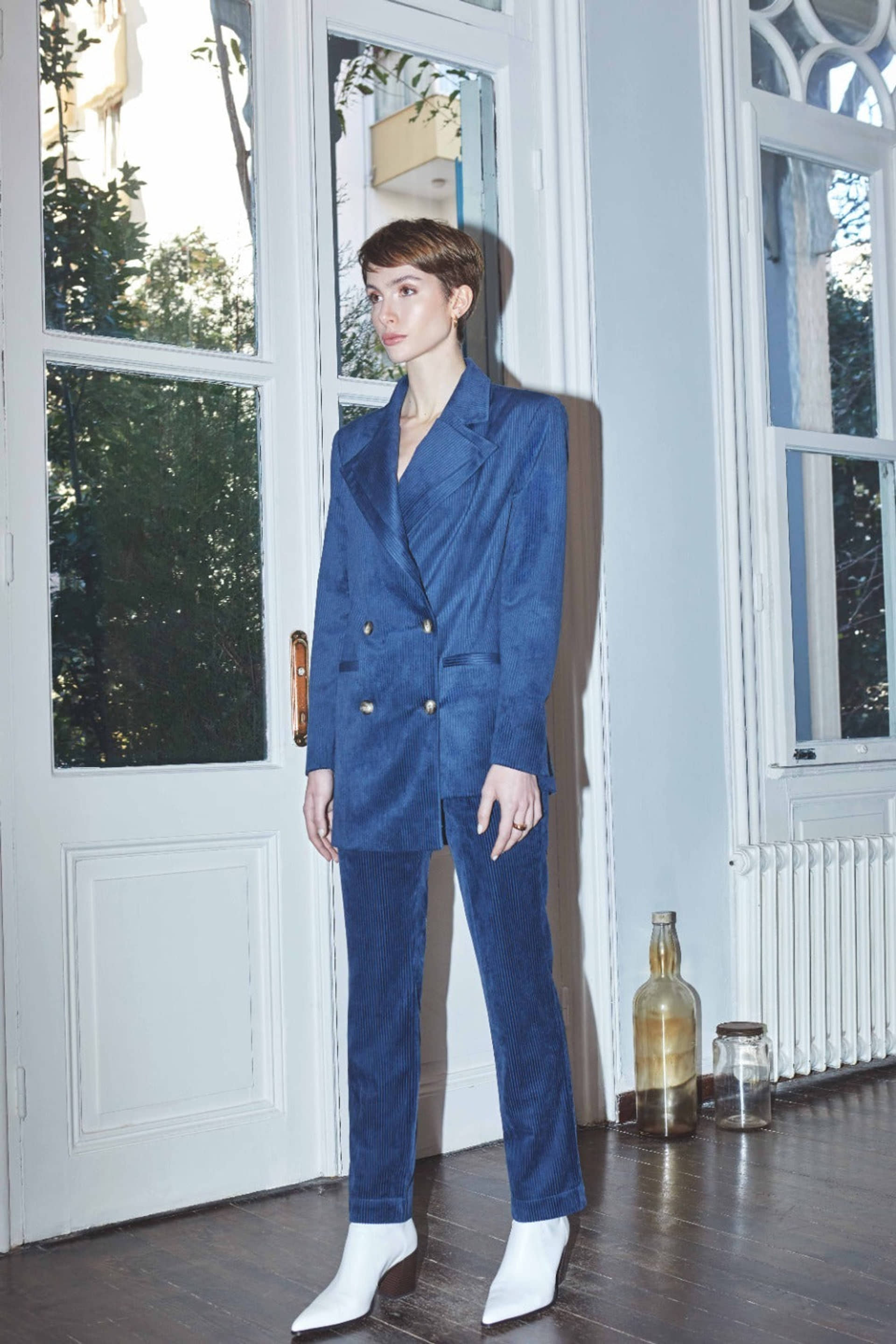 Bicolle Corduroy Trousers made by Nazli Ceren