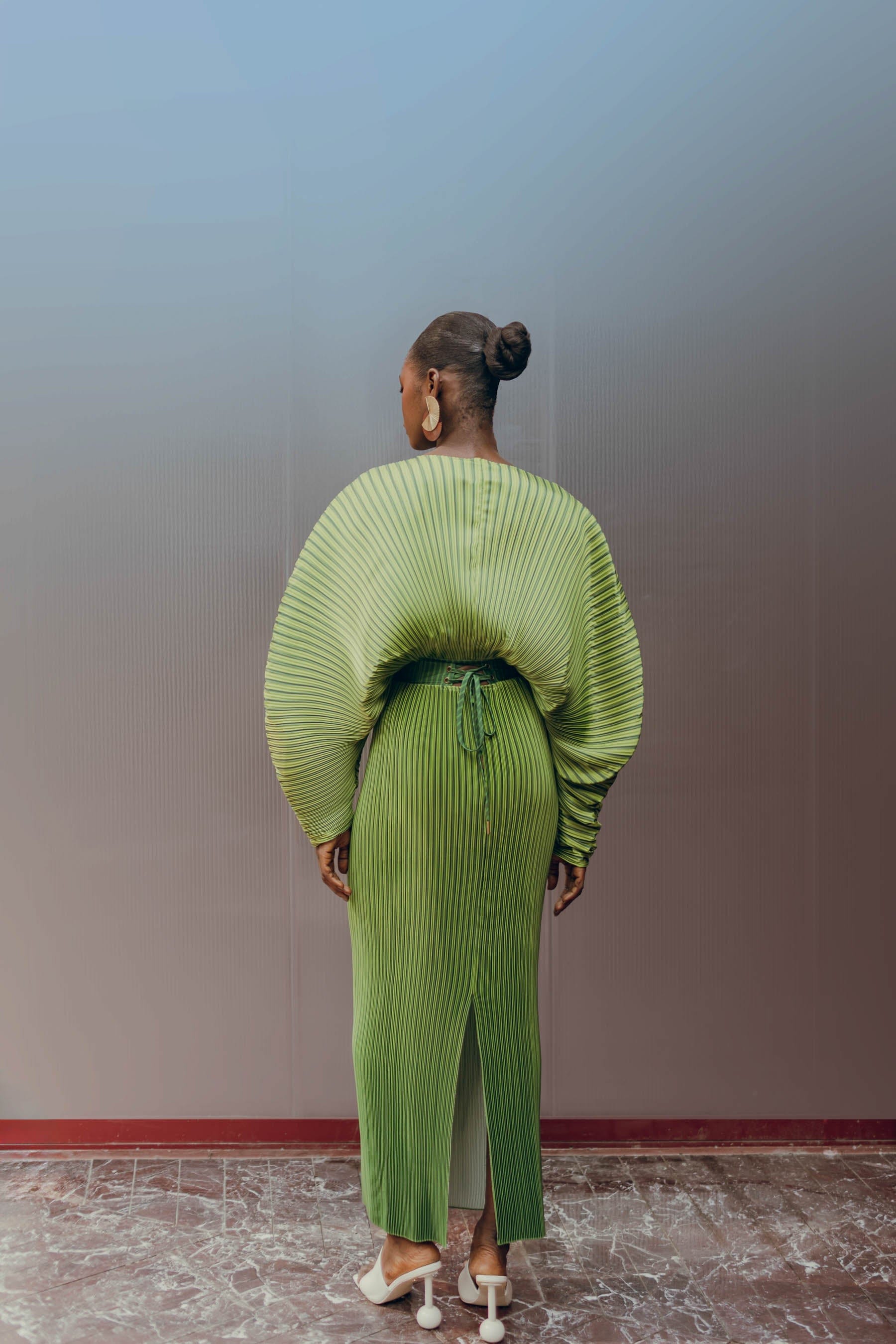 BEKA MAXI SKIRT - EMERALD made by Andrea Iyamah