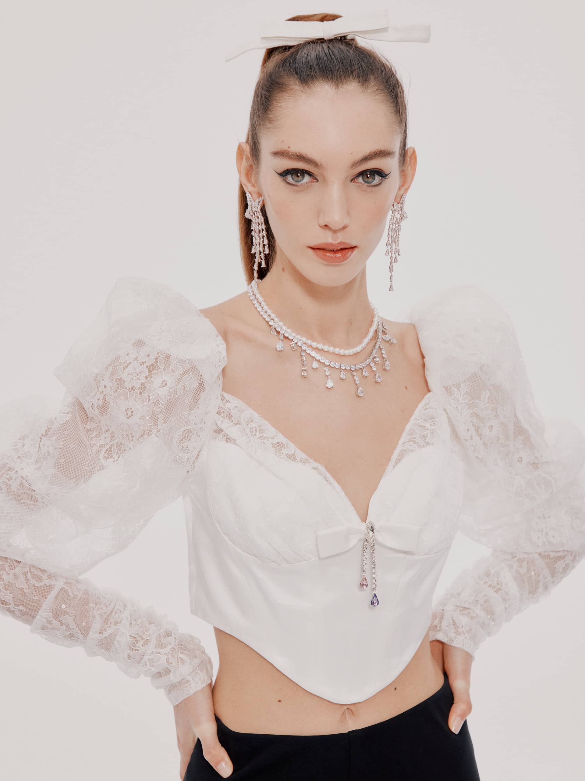 Alessandra Top (Final Sale) in White made by Nana Jacqueline