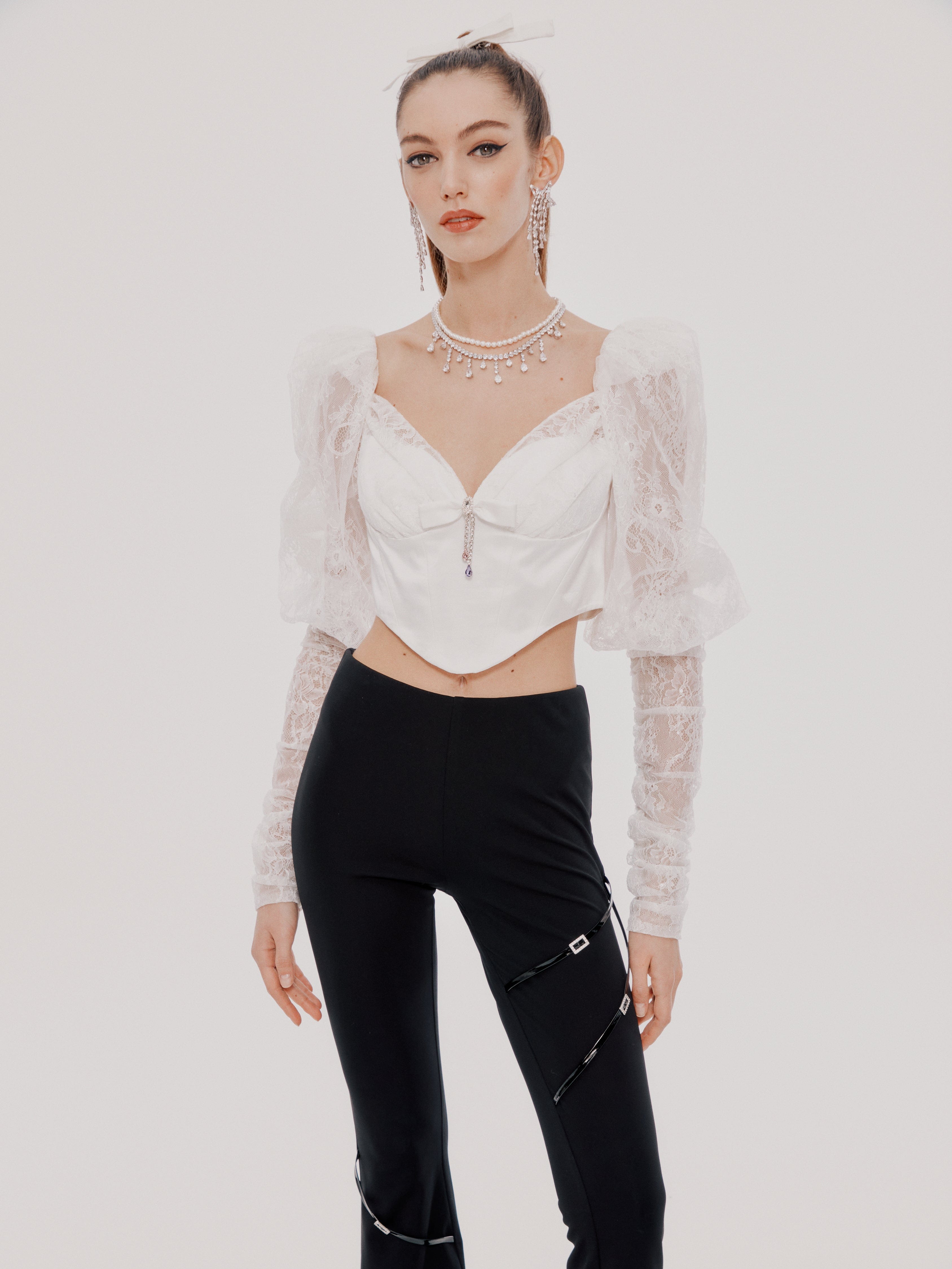 Alessandra Top (Final Sale) in White made by Nana Jacqueline