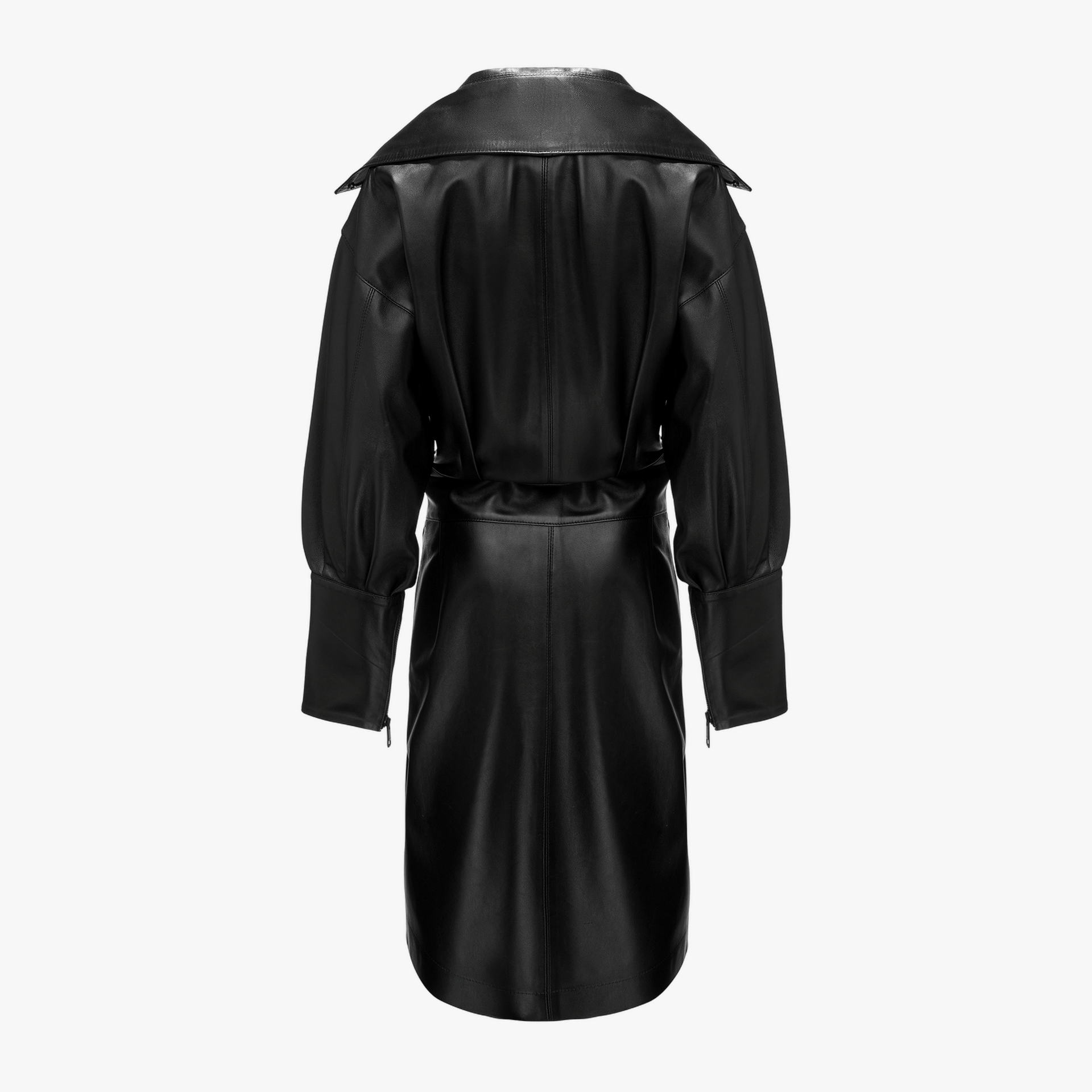 Zipped Midi Leather Dress made by YAVORSKA