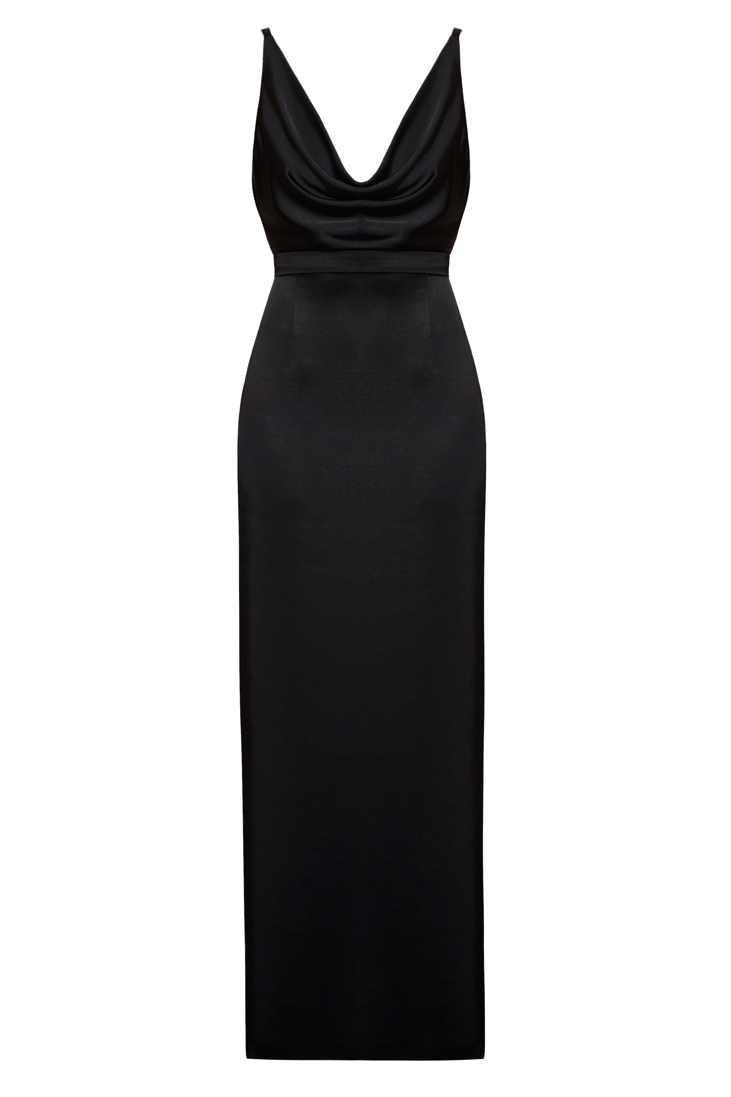 AMILA black open back maxi dress made by UNDRESS