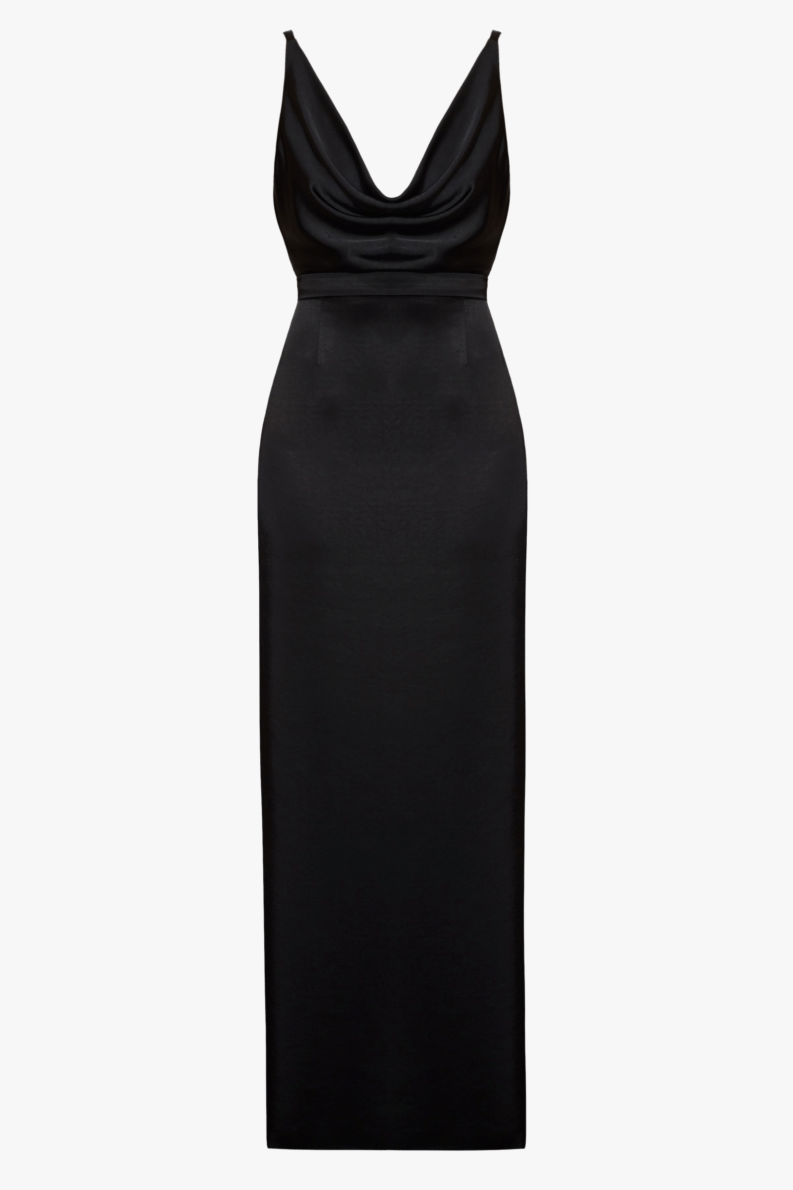 AMILA black open back maxi dress made by UNDRESS