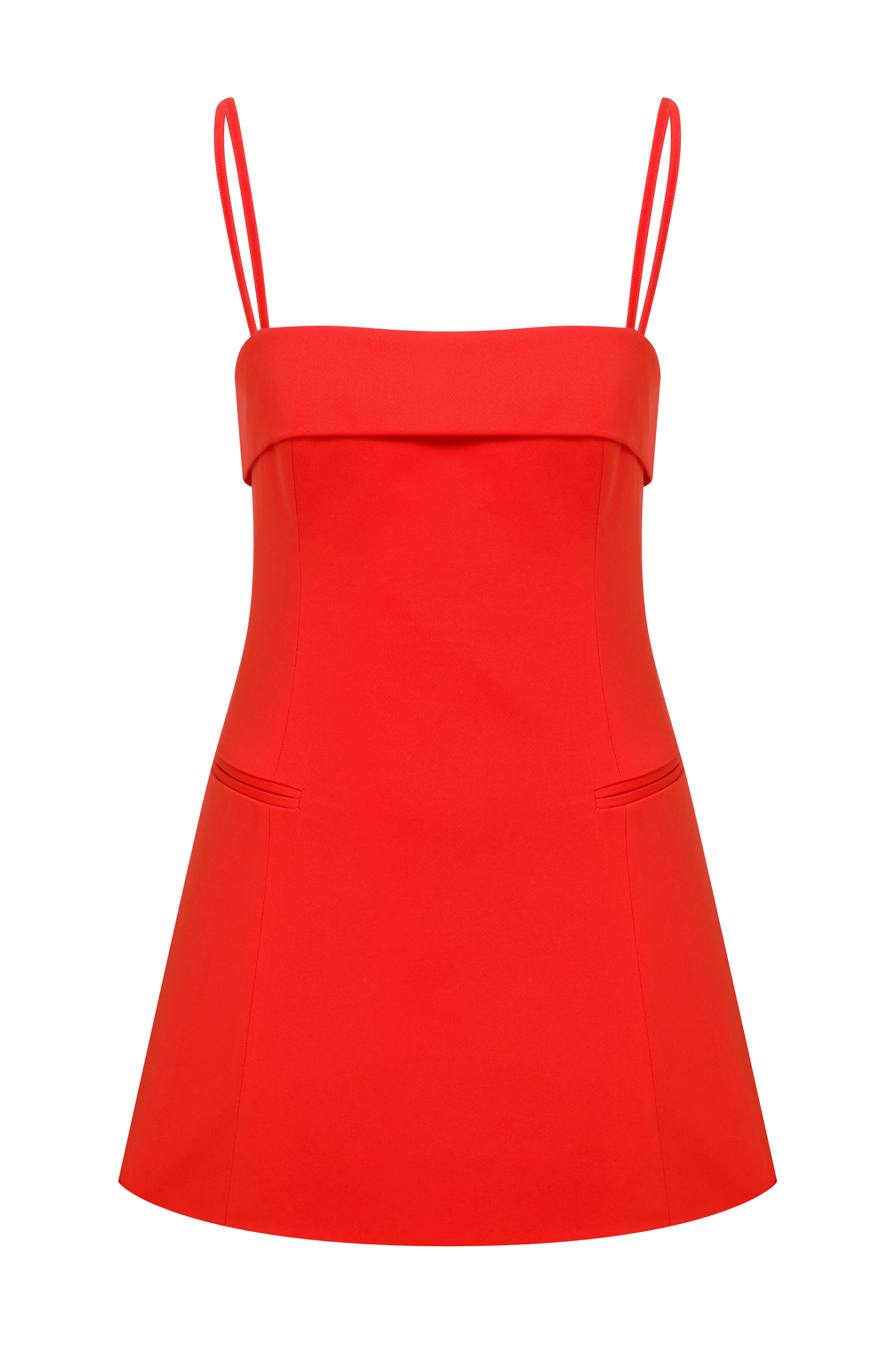 Gaia Cotton Mini Dress in Tangerine made by Nazli Ceren