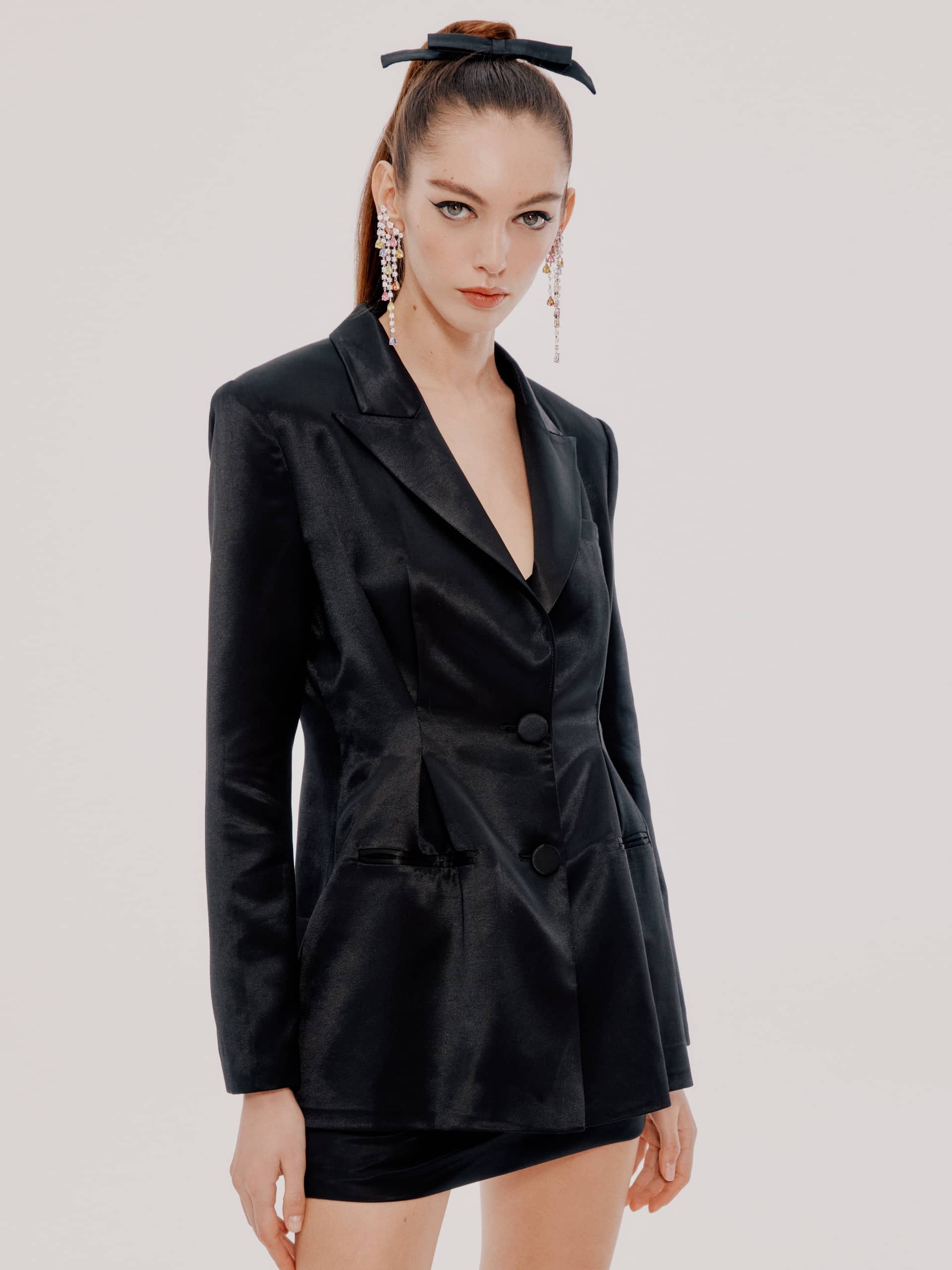 Black Lori Jacket (Final Sale) in Black made by Nana Jacqueline