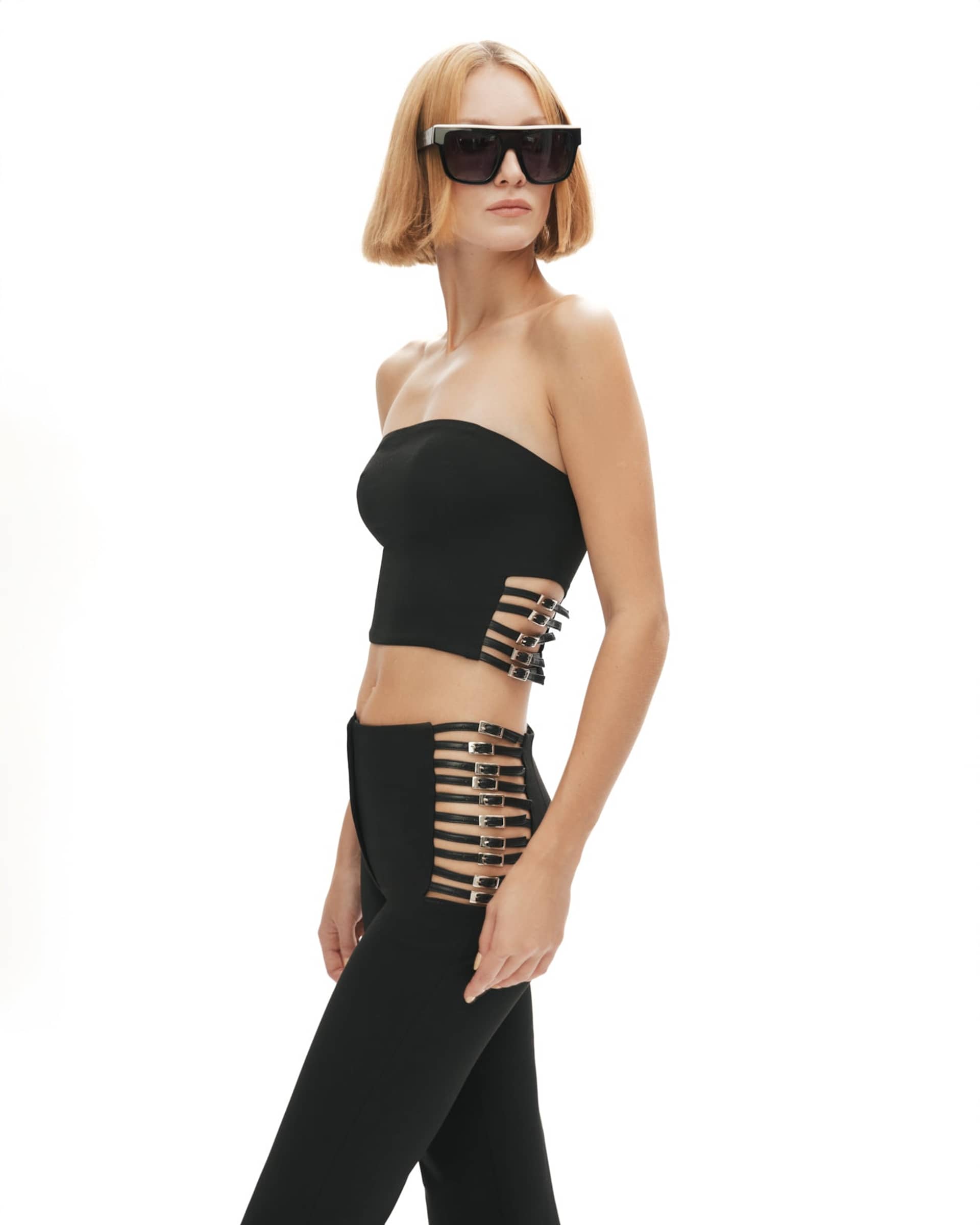 Power Trip Top In Black made by Khela