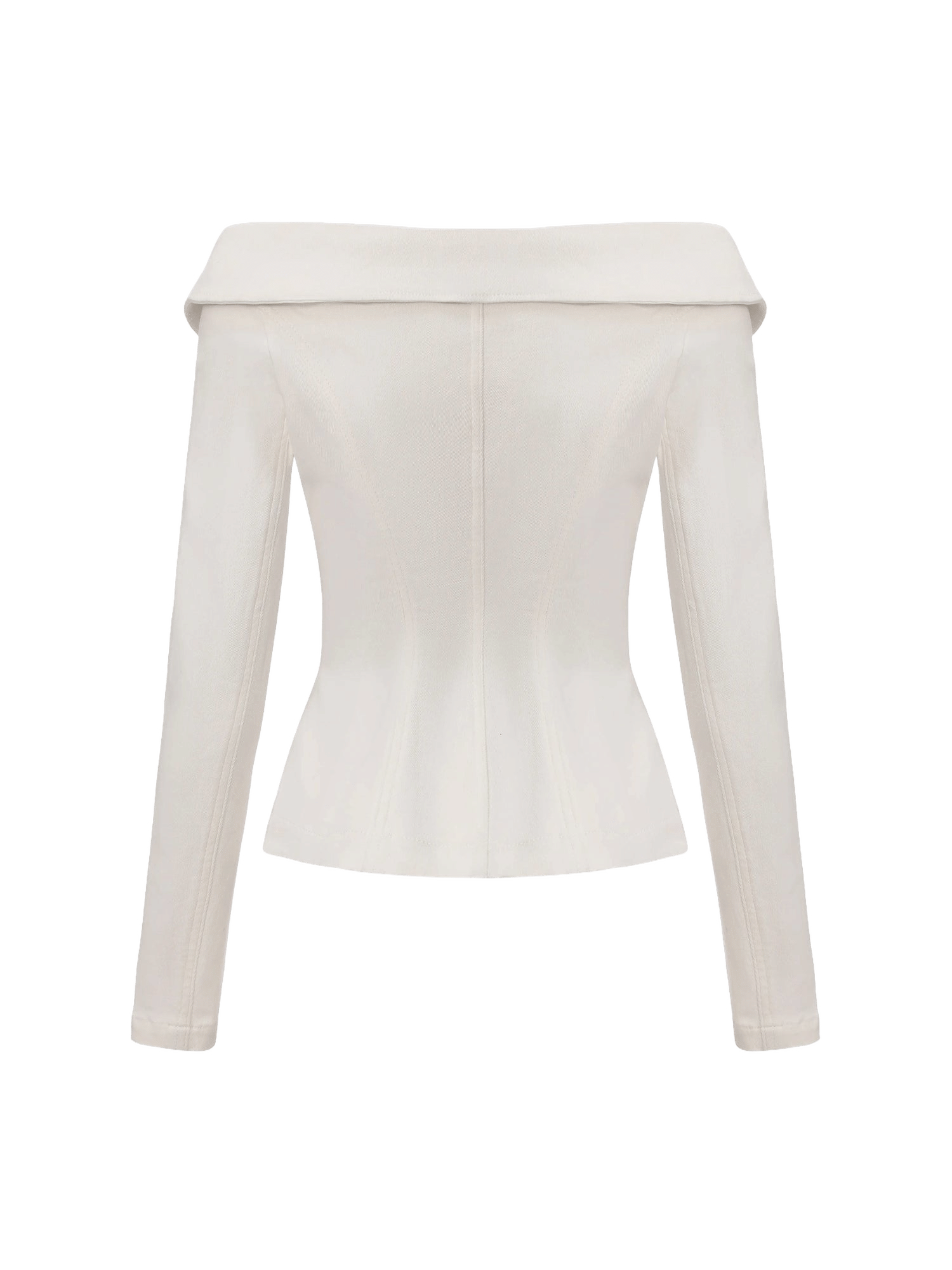 Monique Tailored White Denim Top made by Nana Jacqueline