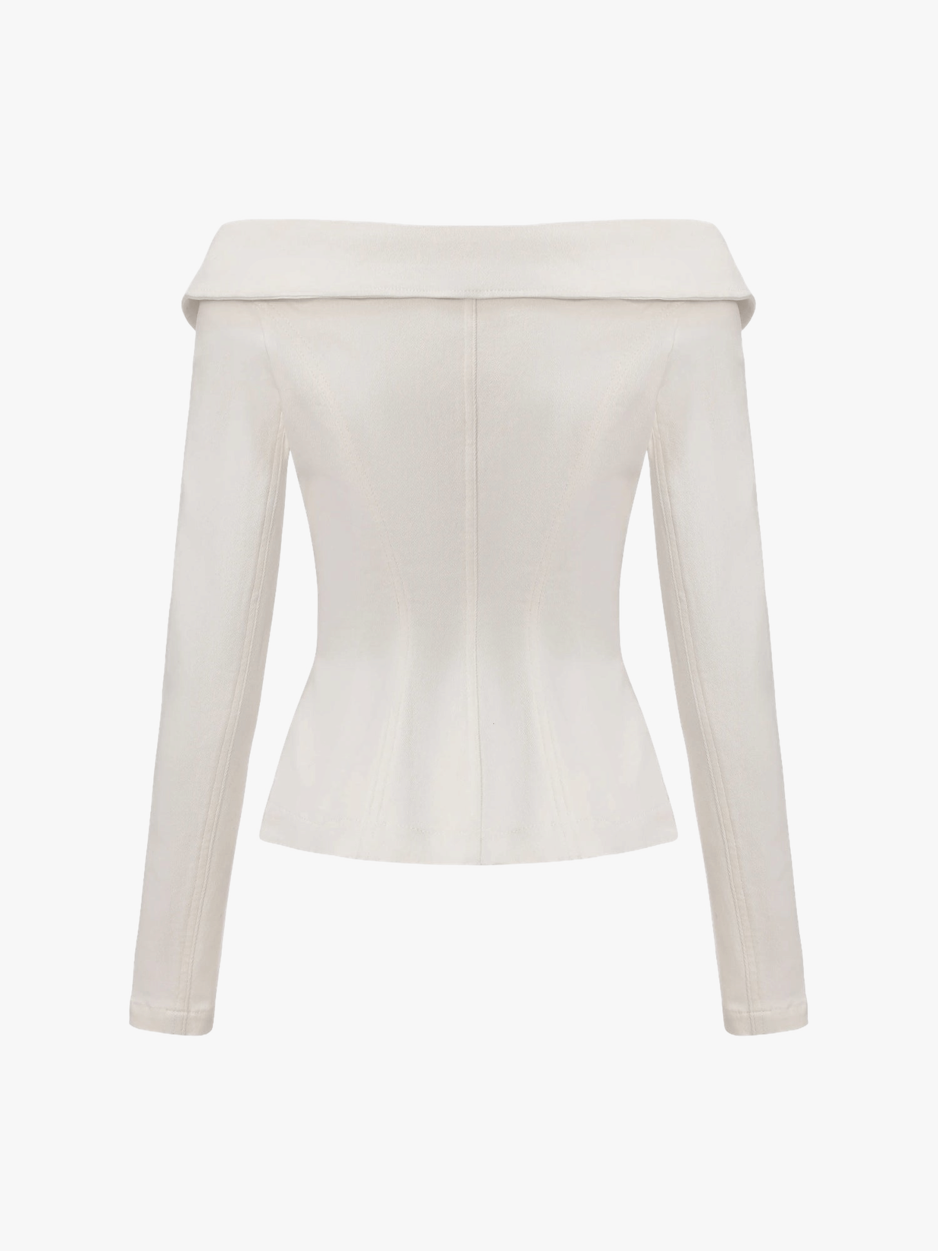 Monique Tailored White Denim Top made by Nana Jacqueline