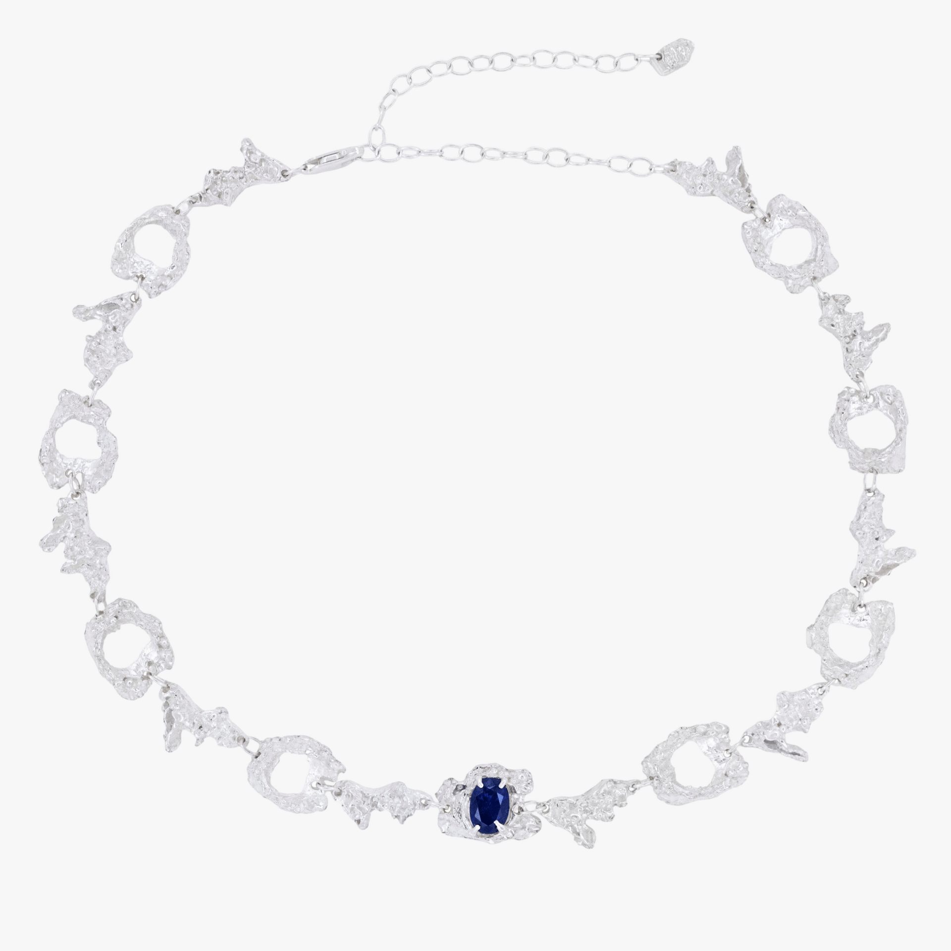 Eryngii Sapphire Argenti Necklace made by Loveness Lee
