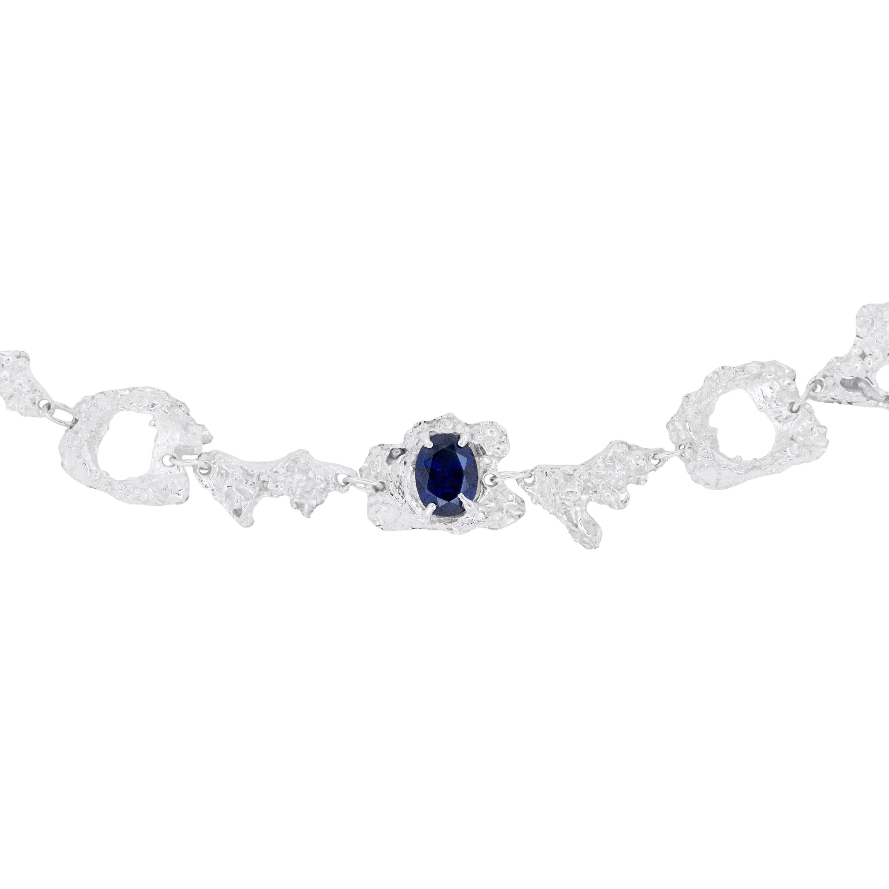 Eryngii Sapphire Argenti Necklace made by Loveness Lee