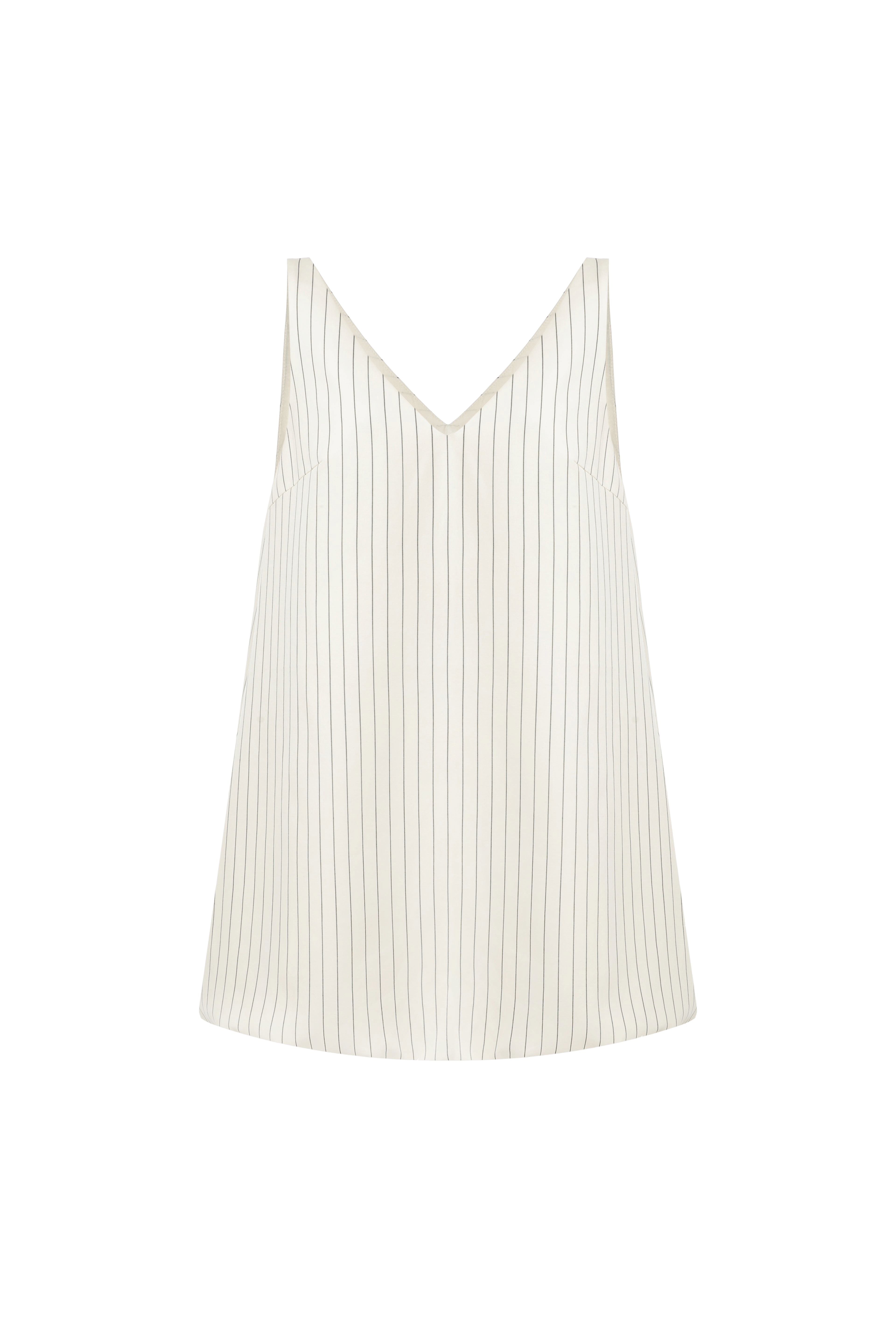 Short striped balloon dress made by A.M.G