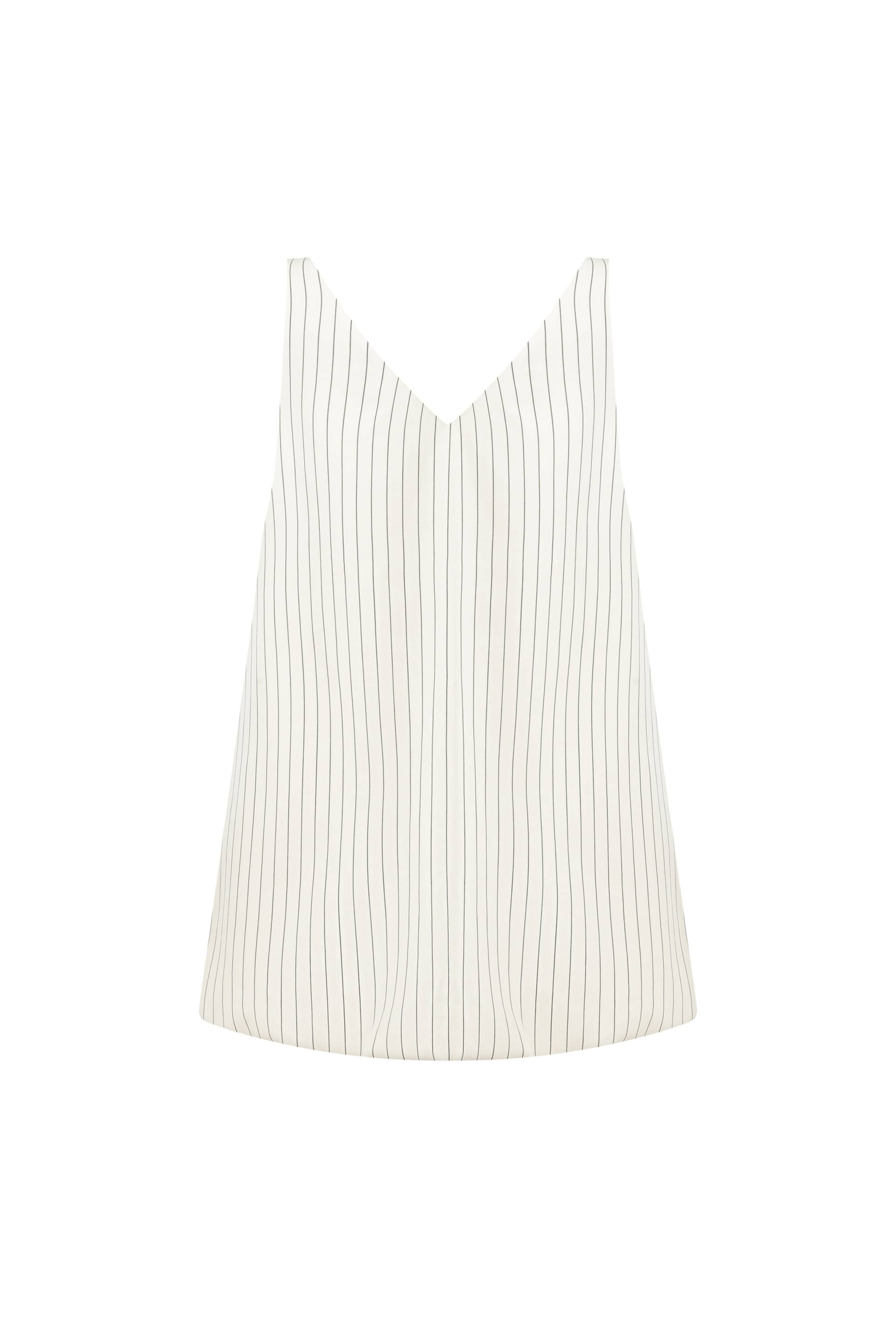 Short striped balloon dress made by A.M.G