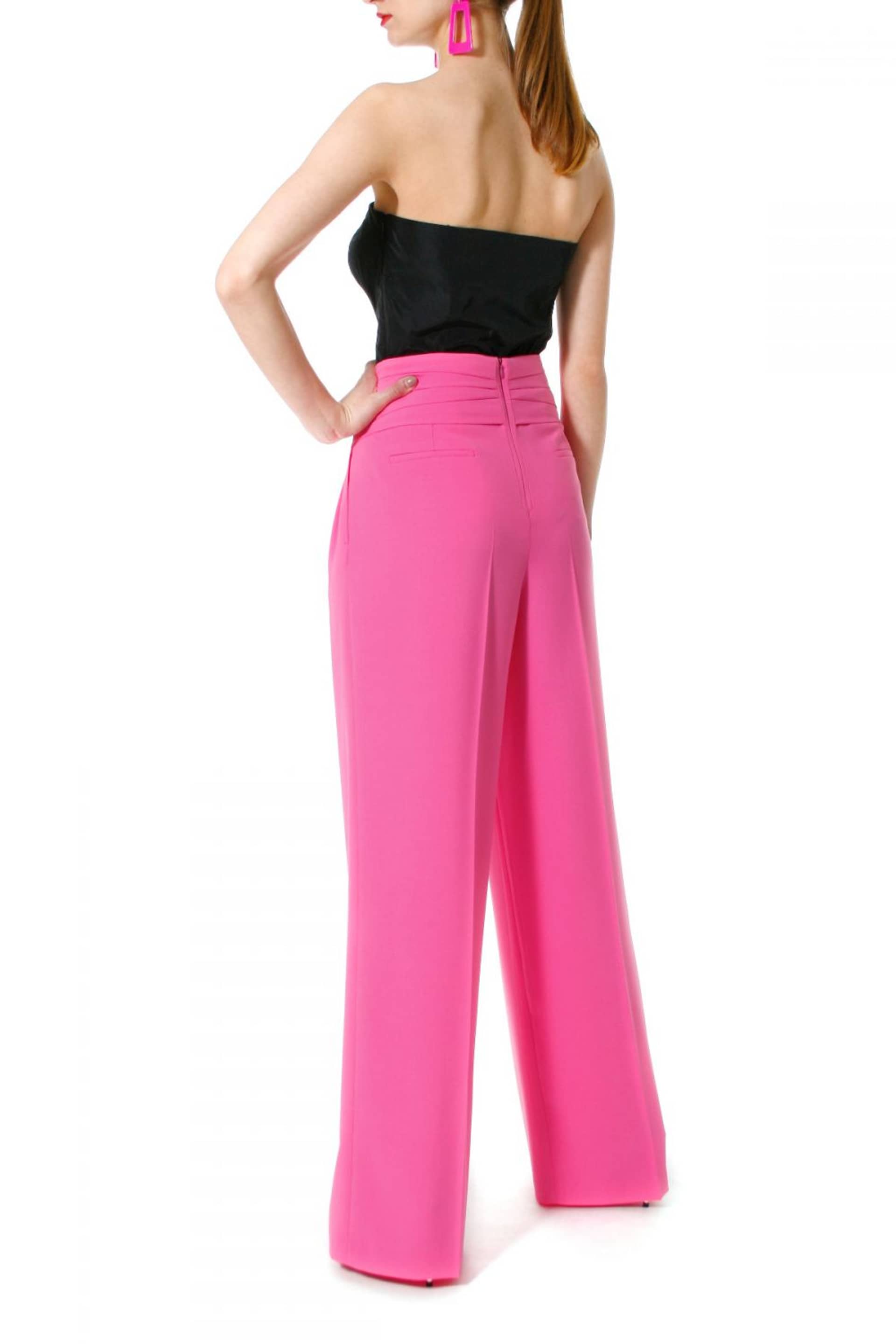Trousers Sofia Pink Carnation made by HALEWSKI